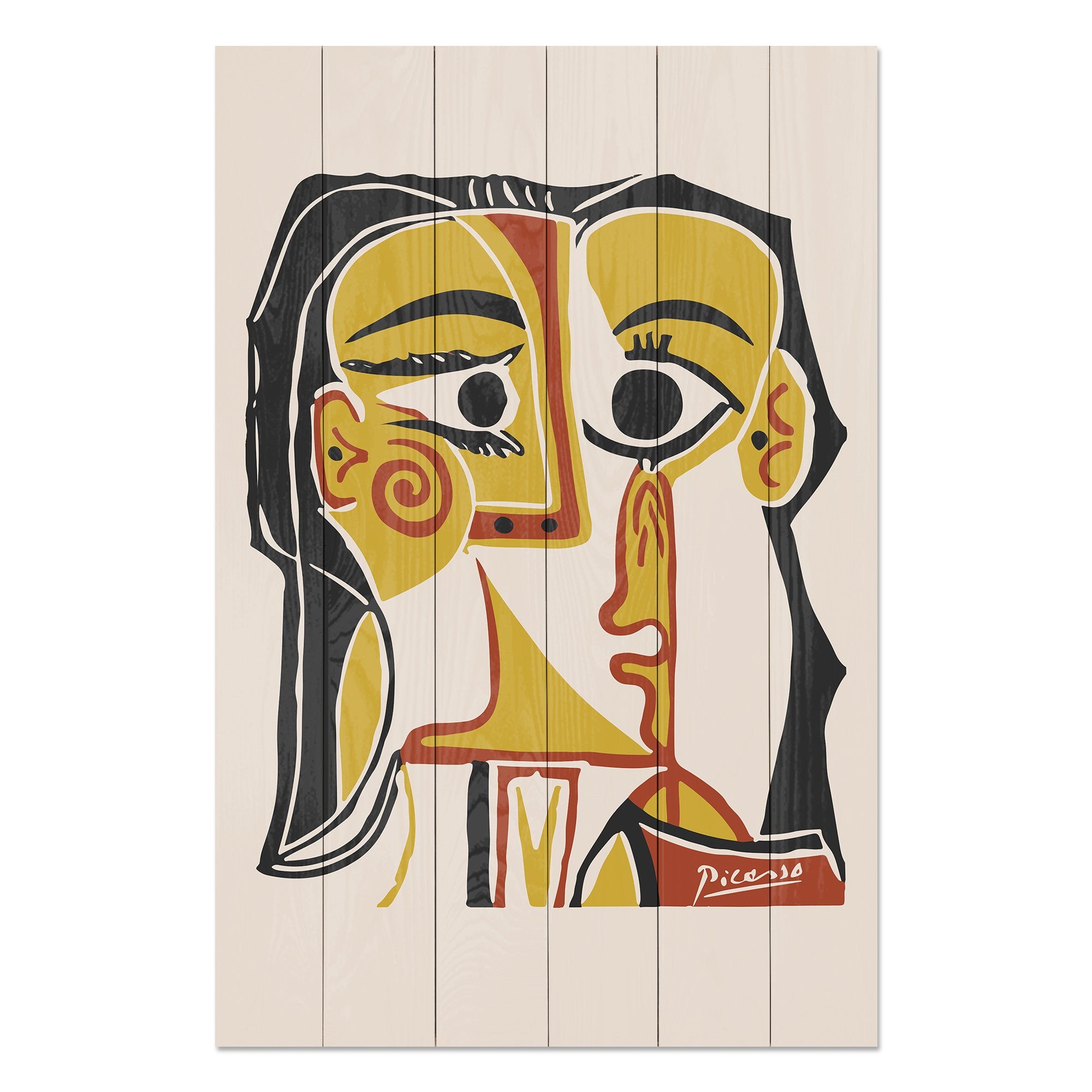 Obraz Wood Picasso Abstract 2-50x70 cm