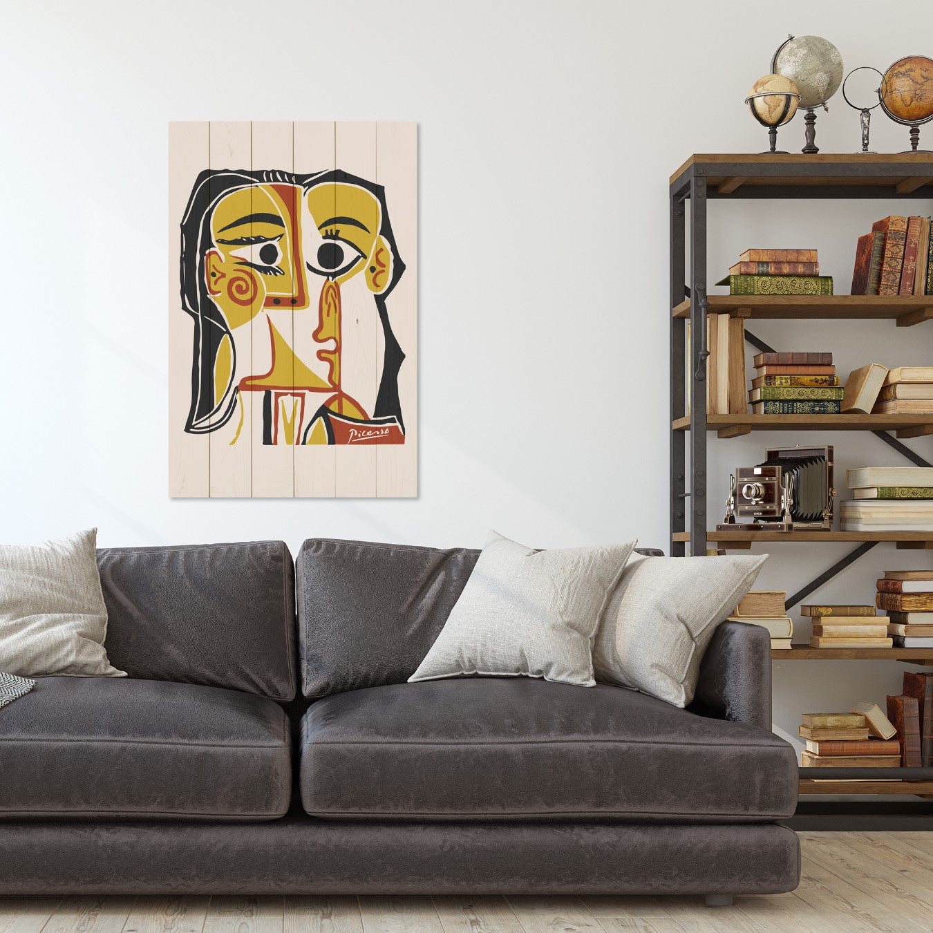 Obraz Wood Picasso Abstract 2-20x30 cm