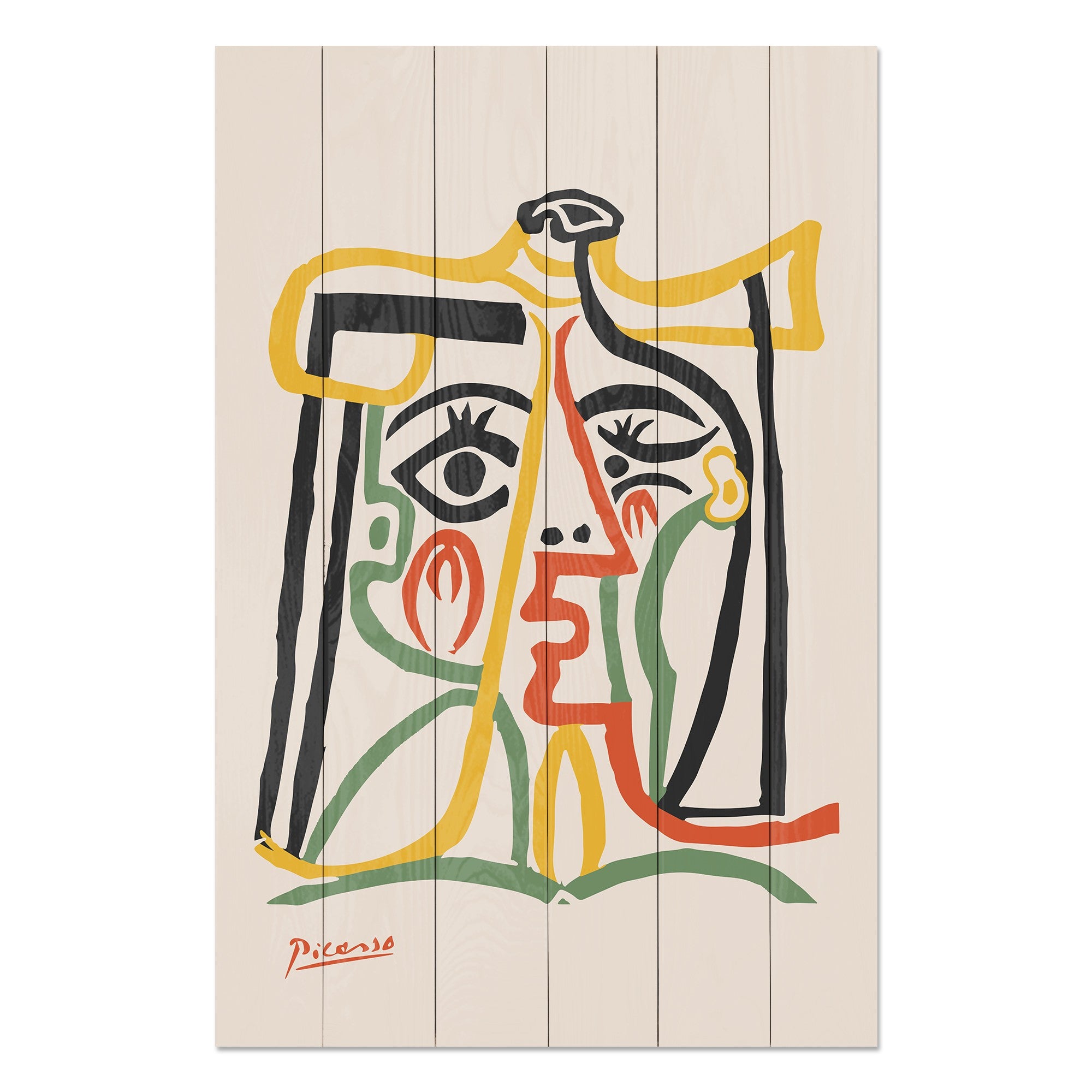 Obraz Wood Picasso Abstract 3-40x60 cm