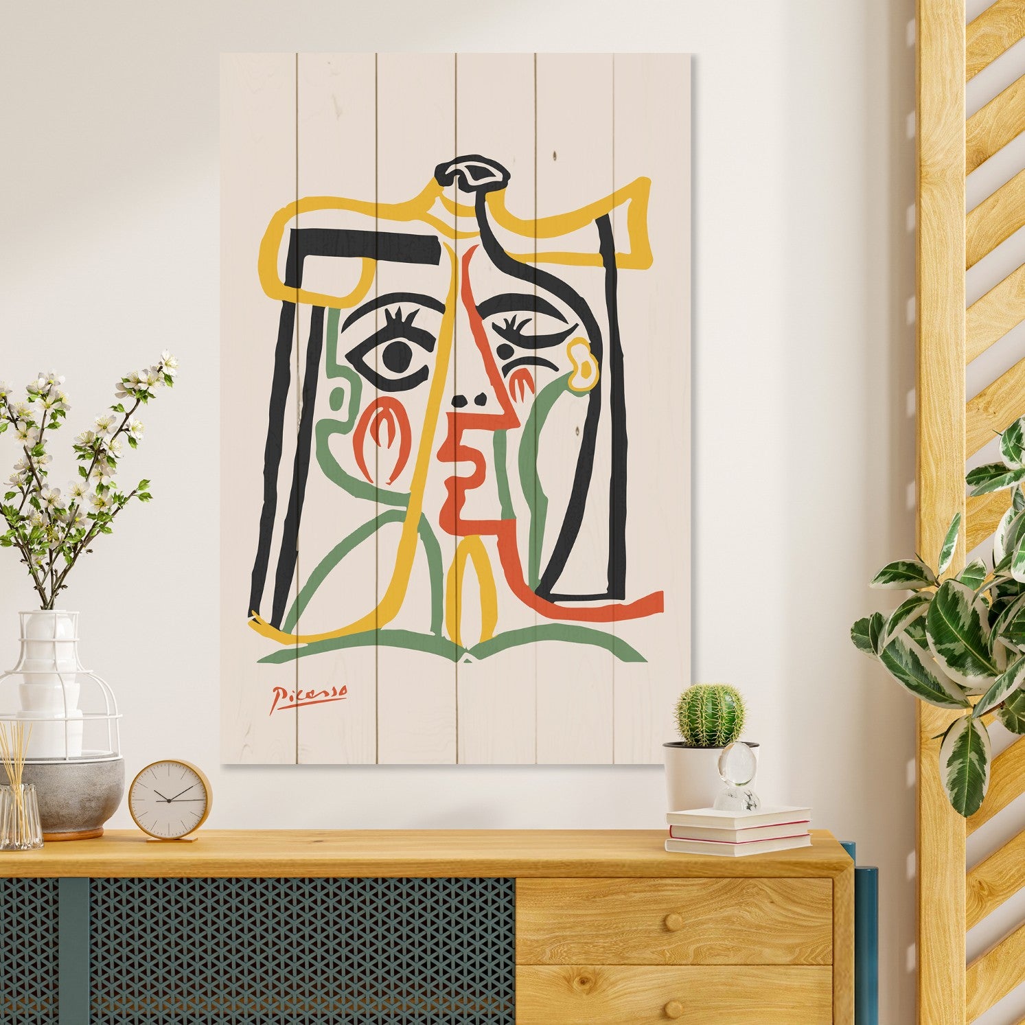 Obraz Wood Picasso Abstract 3-30x40 cm