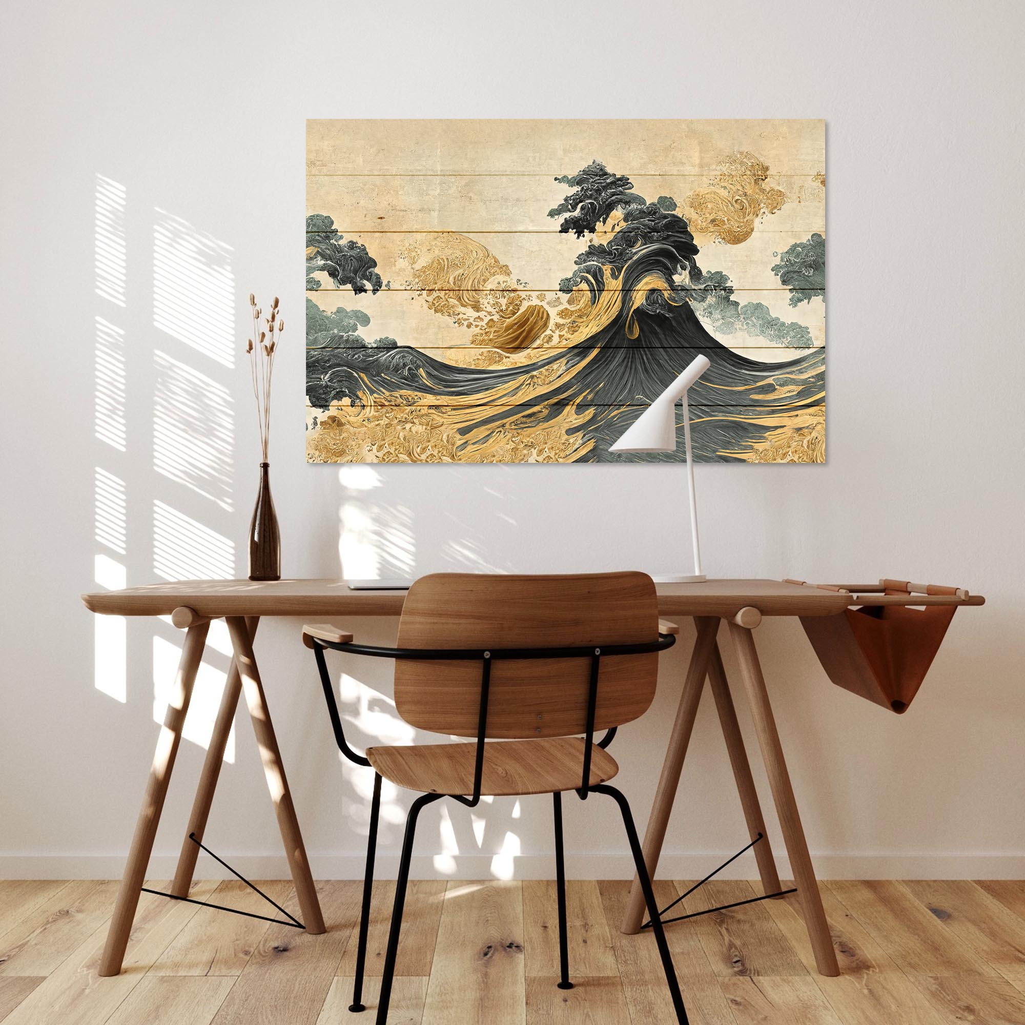 Obraz Wood Rough Waves-30x40 cm
