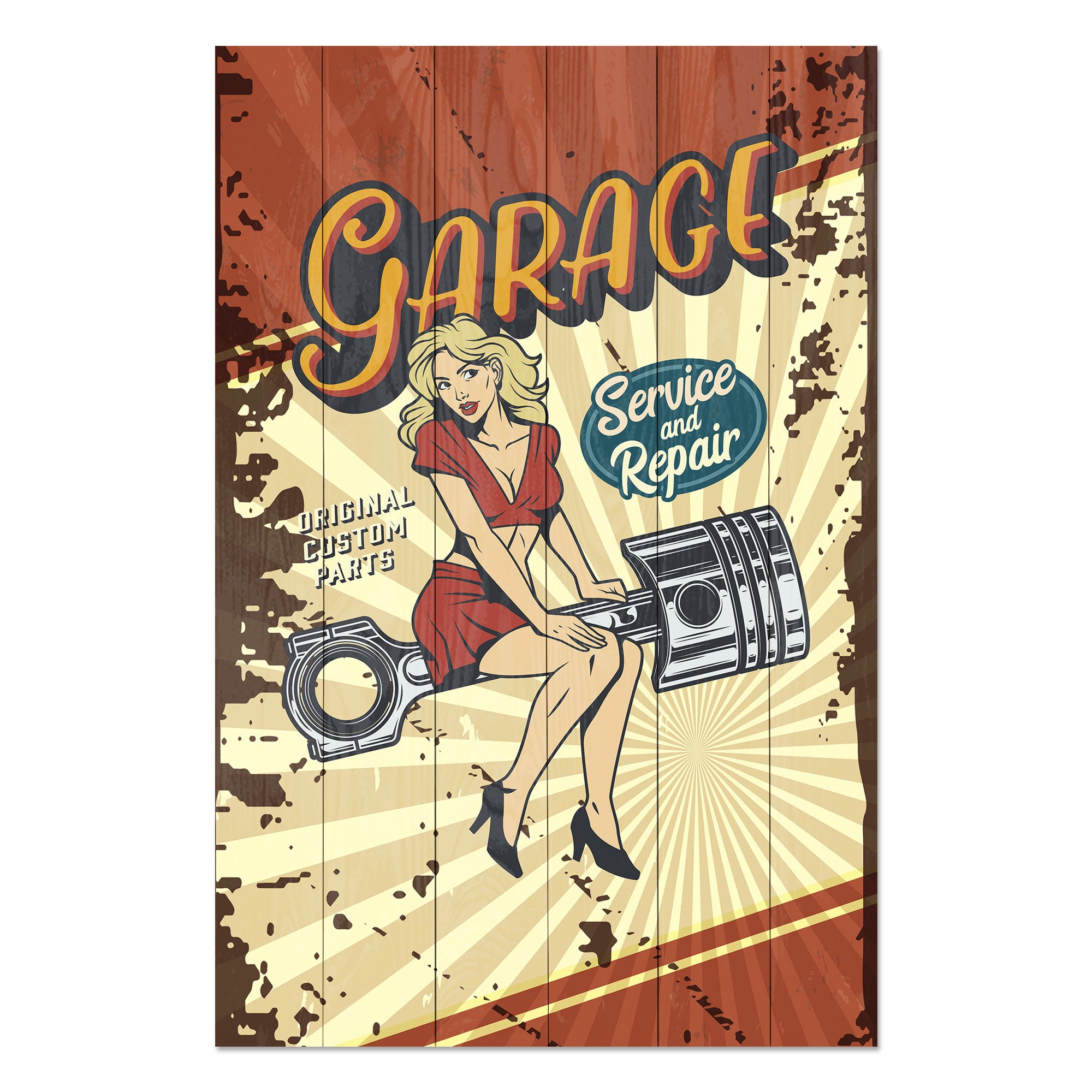 Bild Wood Garage Service und Reparatur-70x90 cm