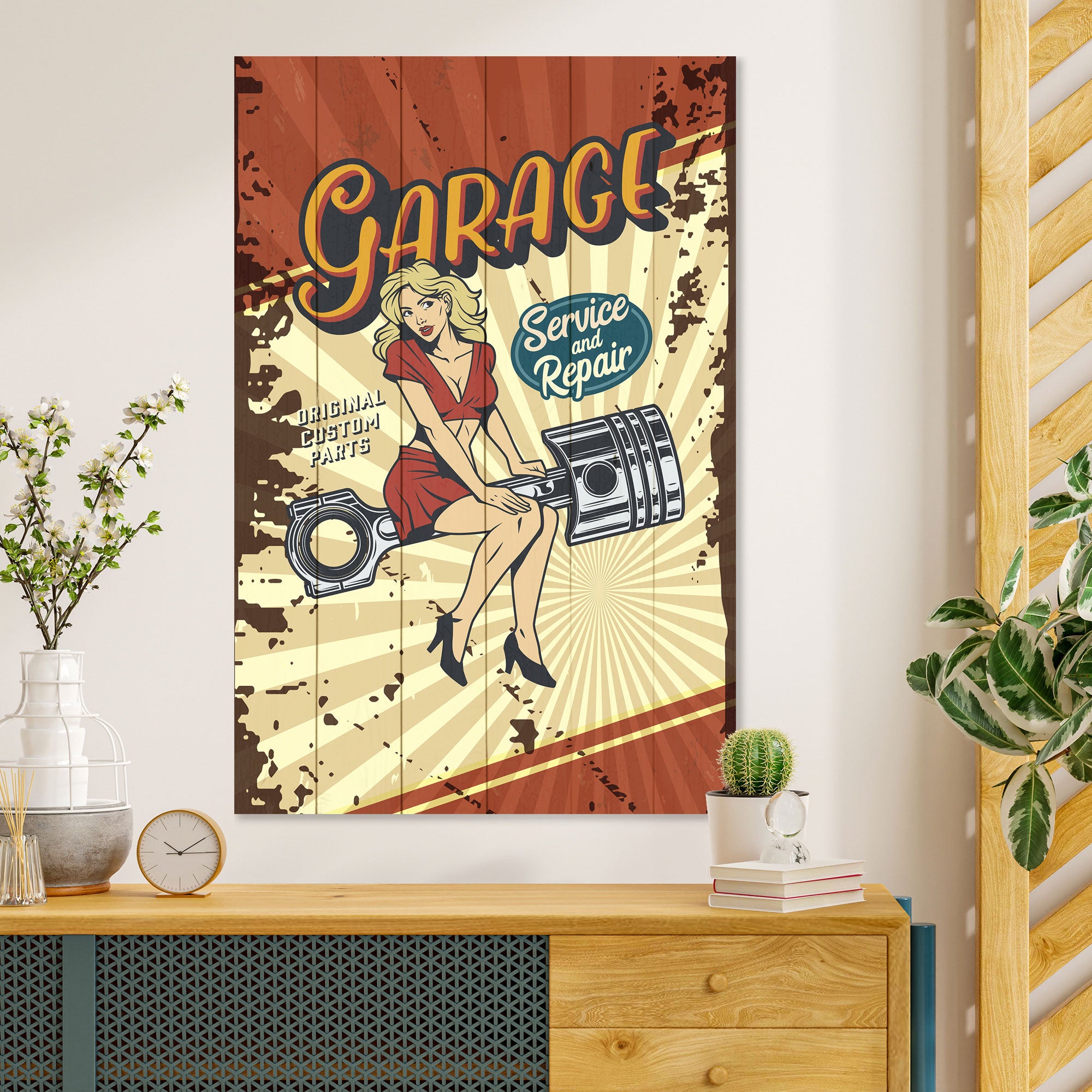 Bild Wood Garage Service und Reparatur-50x70 cm