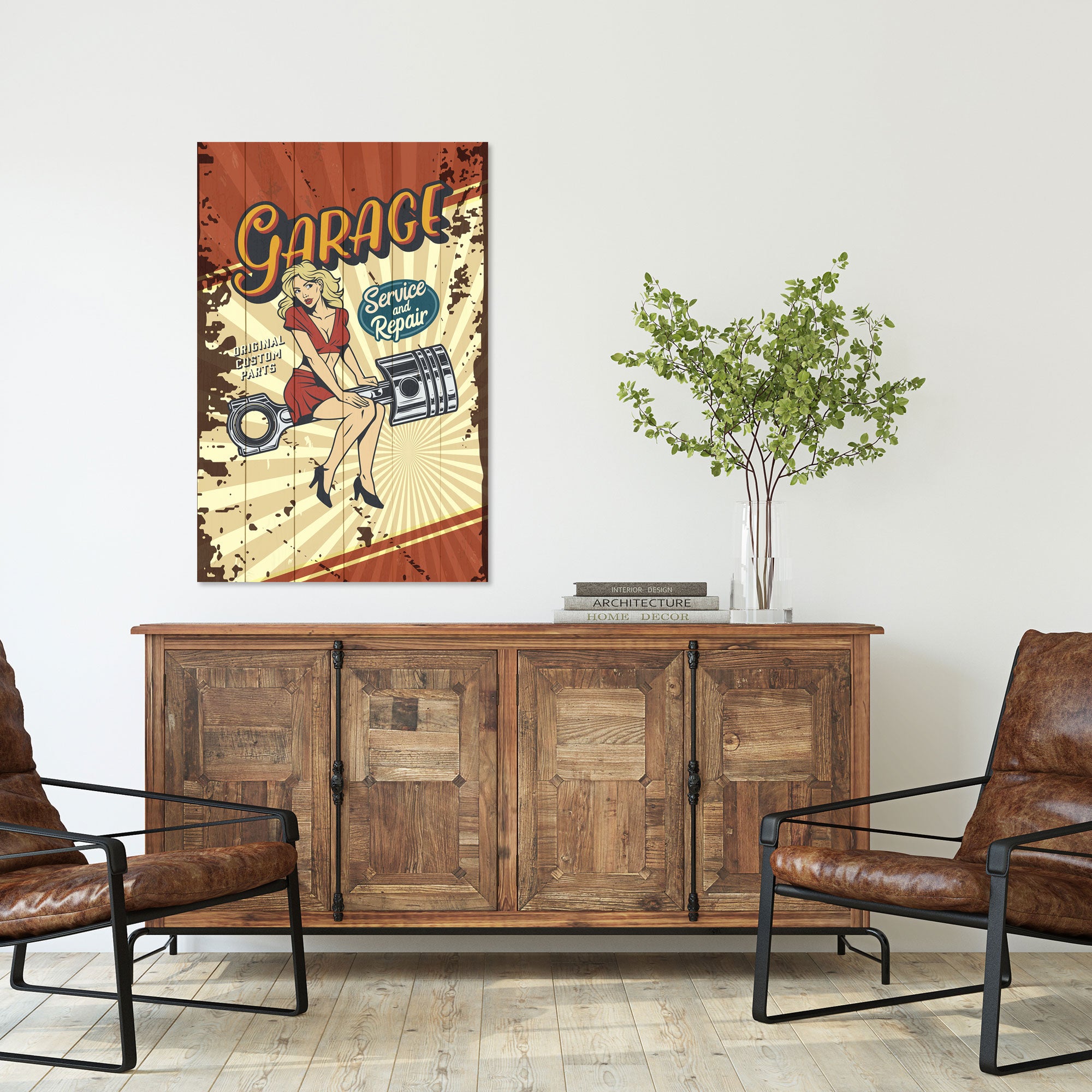 Bild Wood Garage Service und Reparatur-50x70 cm