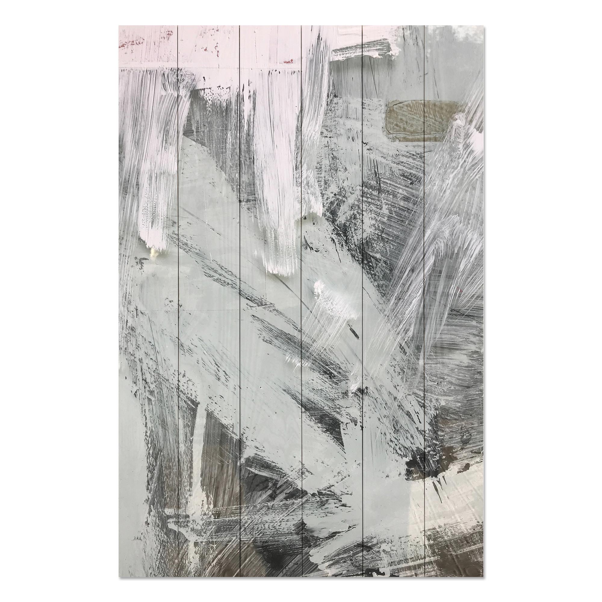 Obraz Wood Šedé Pruhy-70x90 cm