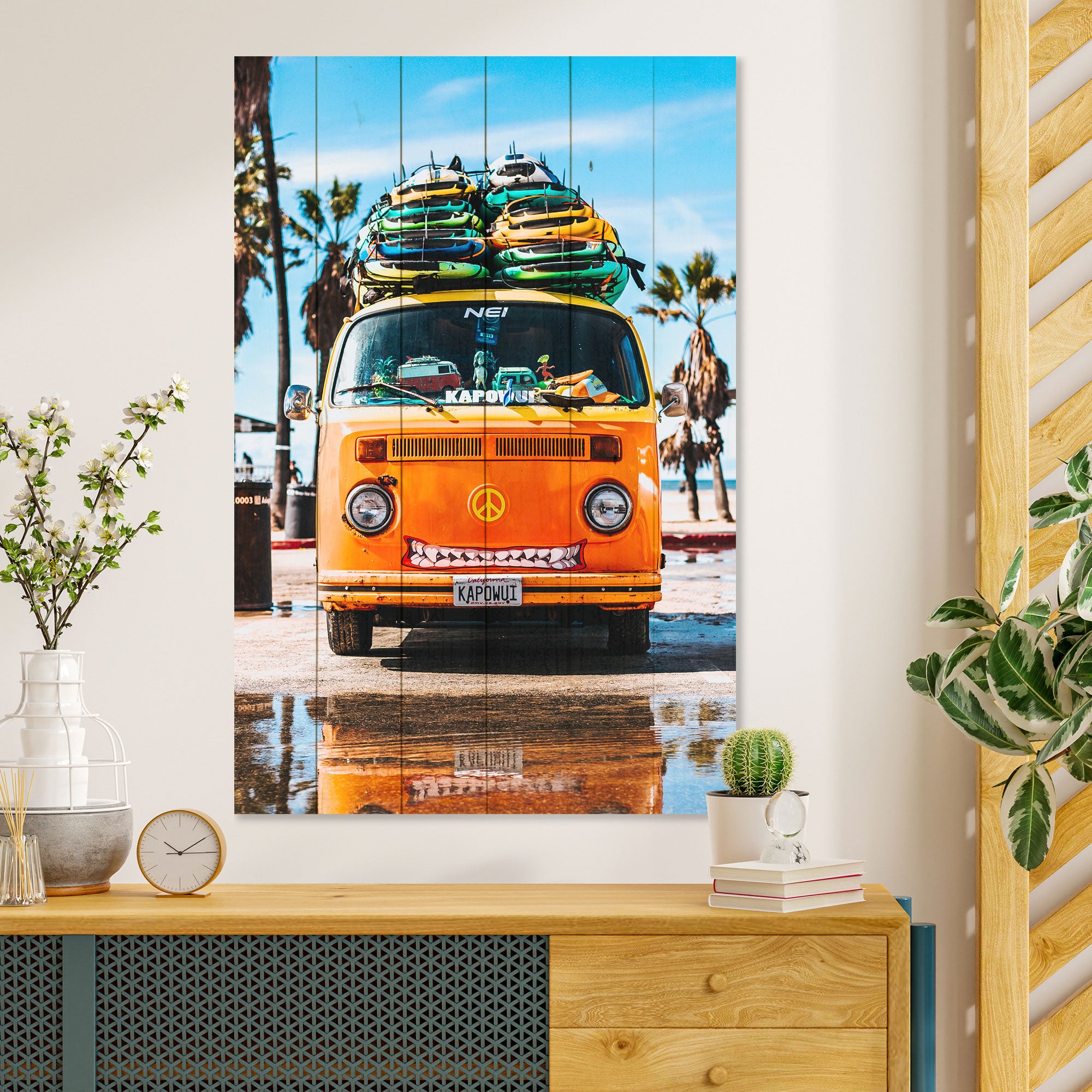 Wood Hippie Painting