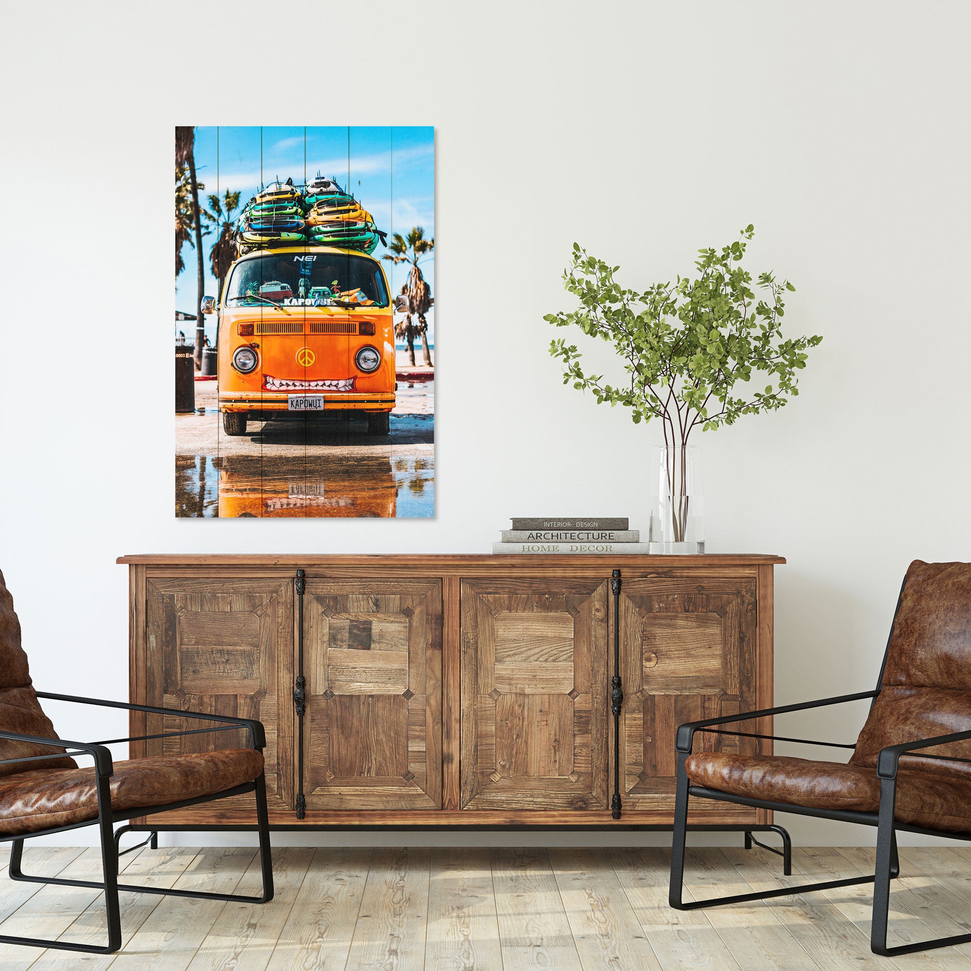 Wood Hippie Painting