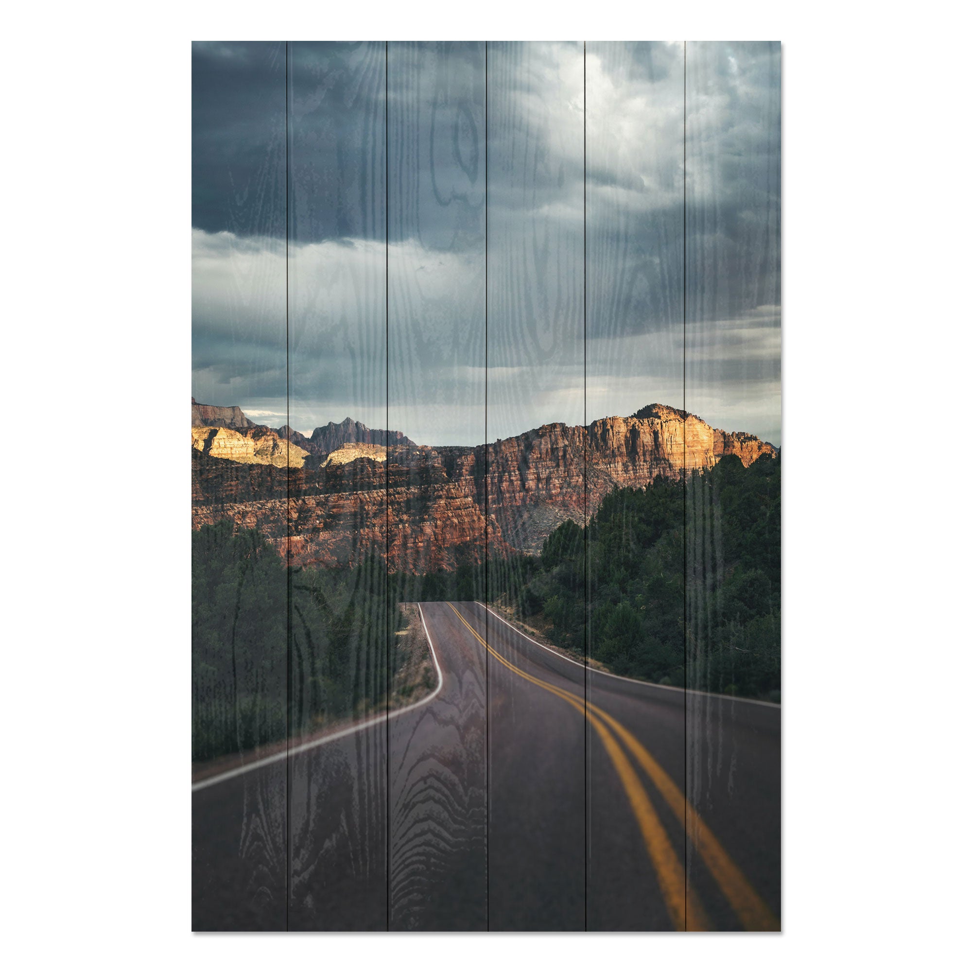 Obraz Wood Scenic Road in the Mountains-50x70 cm