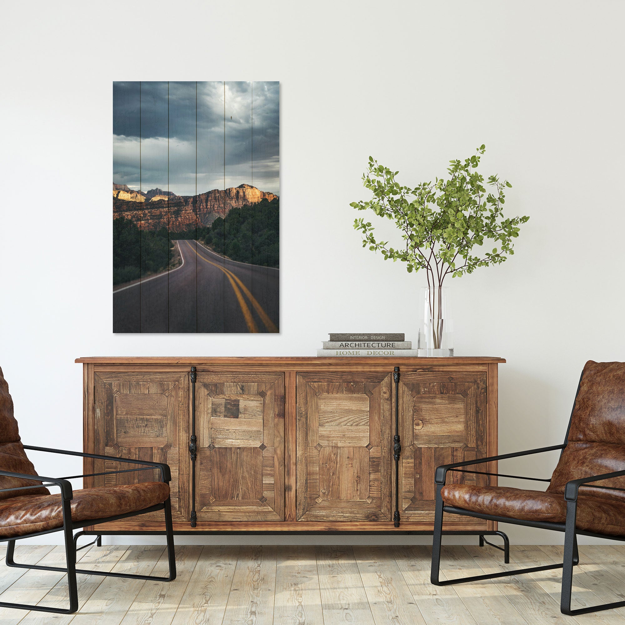 Obraz Wood Scenic Road in the Mountains-50x70 cm