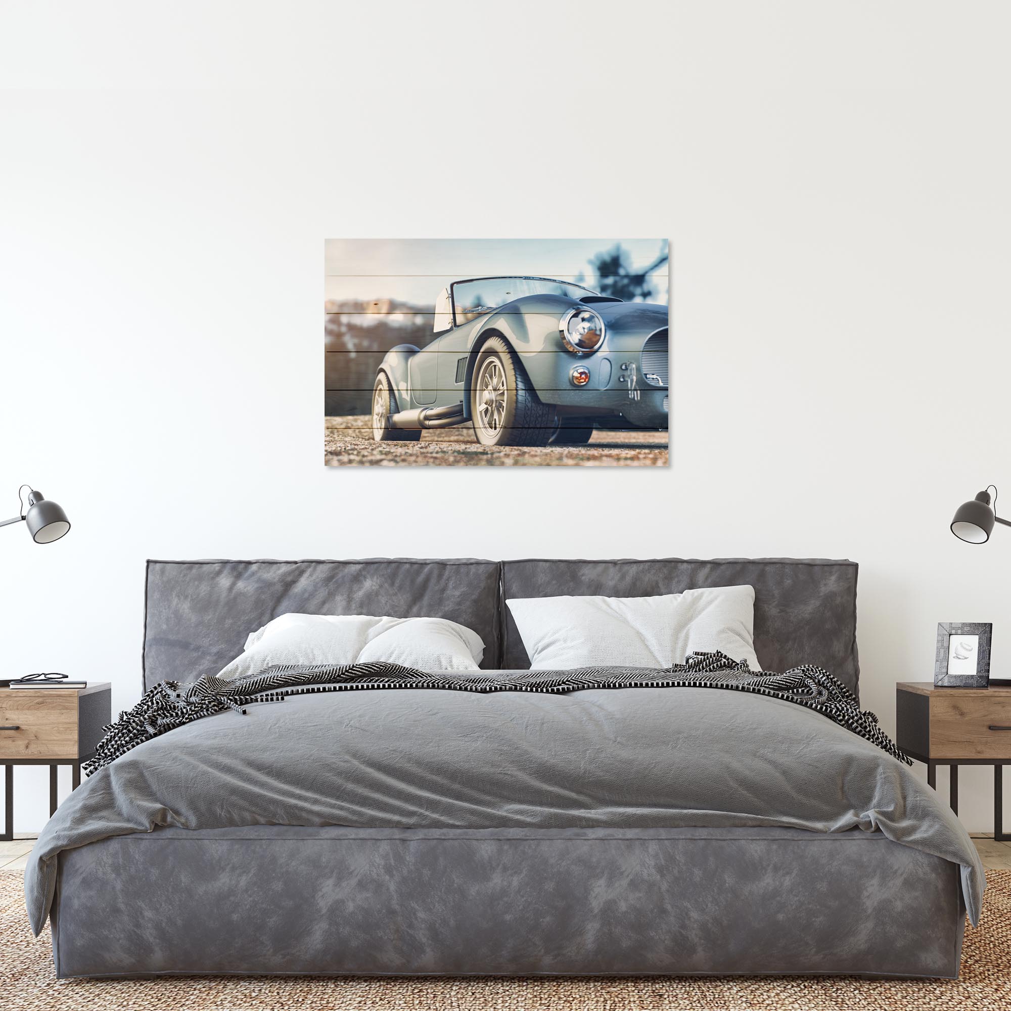 Wood Picture Classic Retro Car-50x70 cm