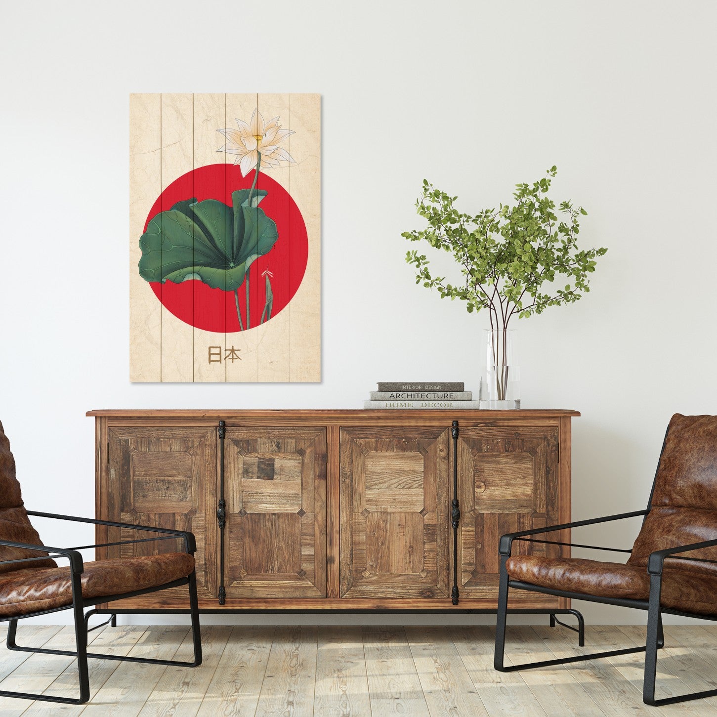 Obraz Wood Japanese Collage-50x70 cm
