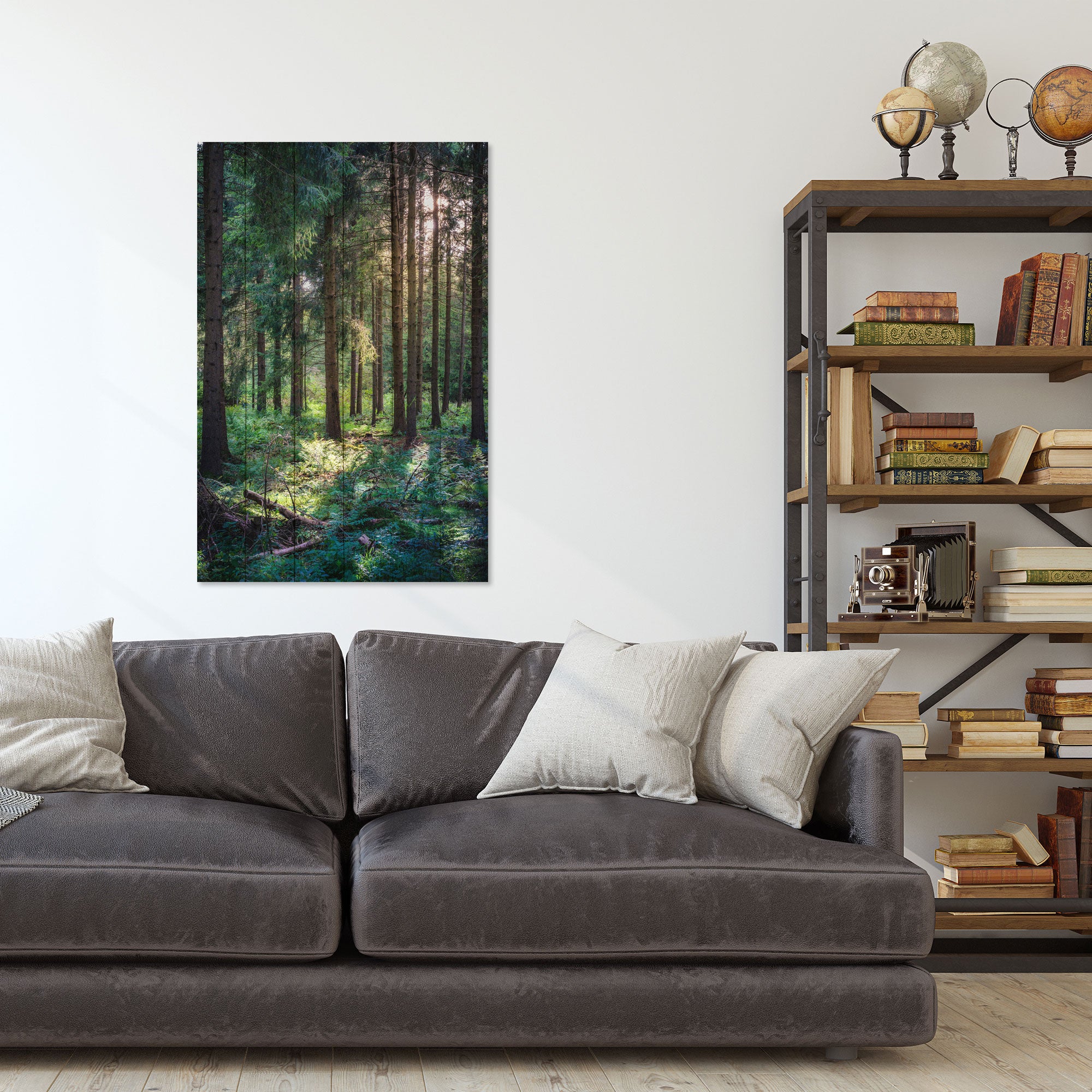 Obraz Wood Les ráno-20x30 cm
