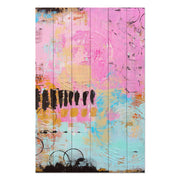 Obraz Wood Colorful Brush Strokes-50x70 cm