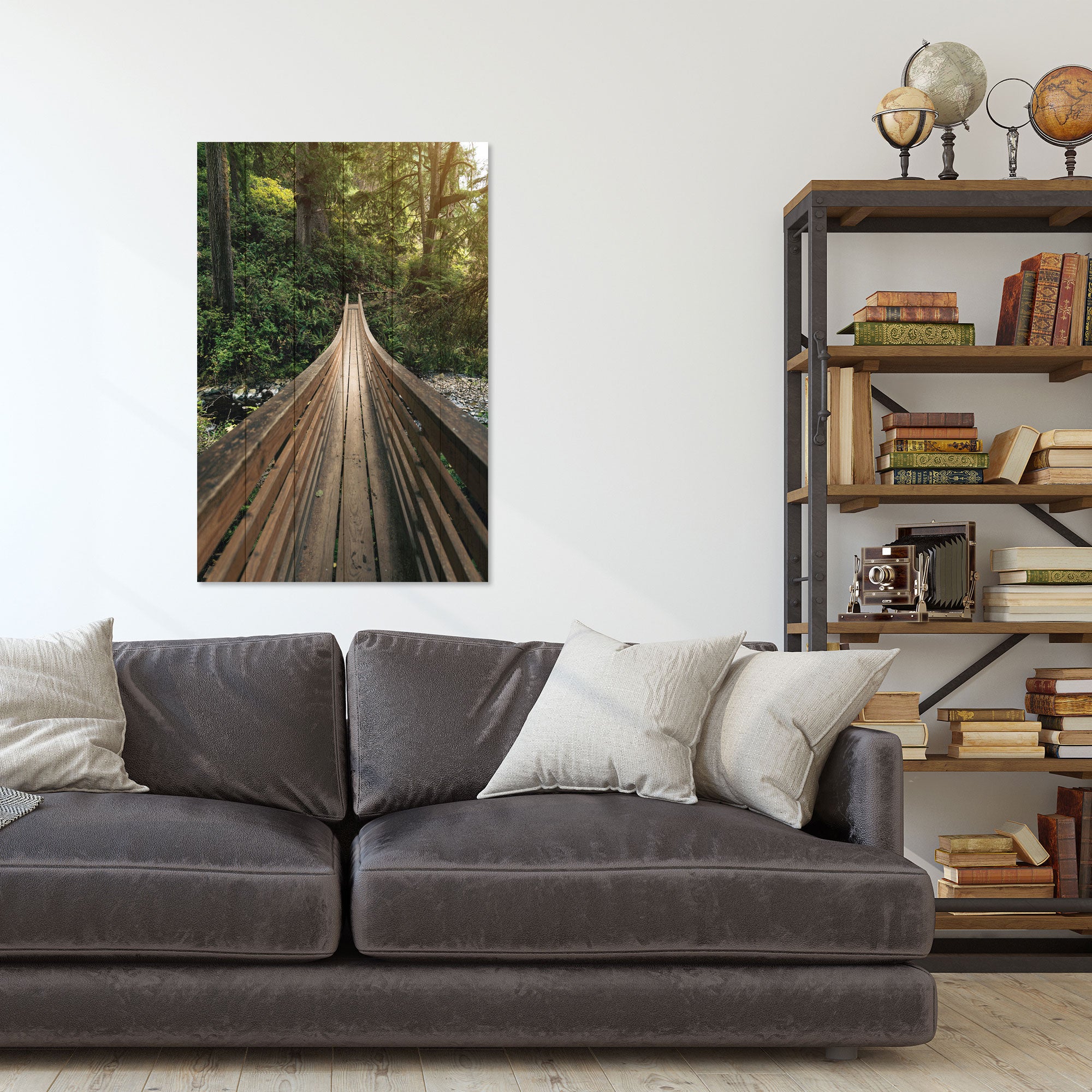 Obraz Wood Waldbrücke-60x90 cm