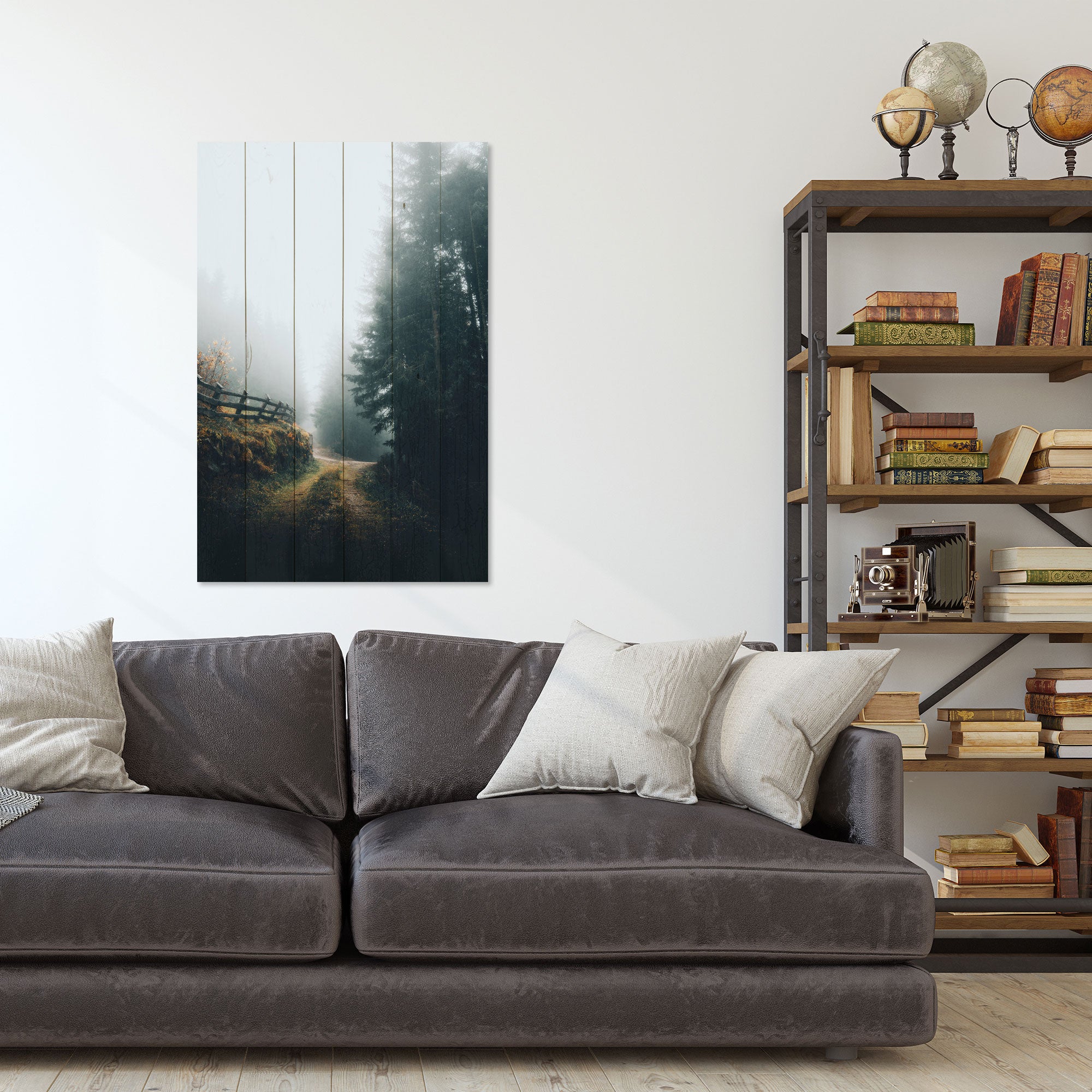 Obraz Wood Foggy Landscape-30x40 cm