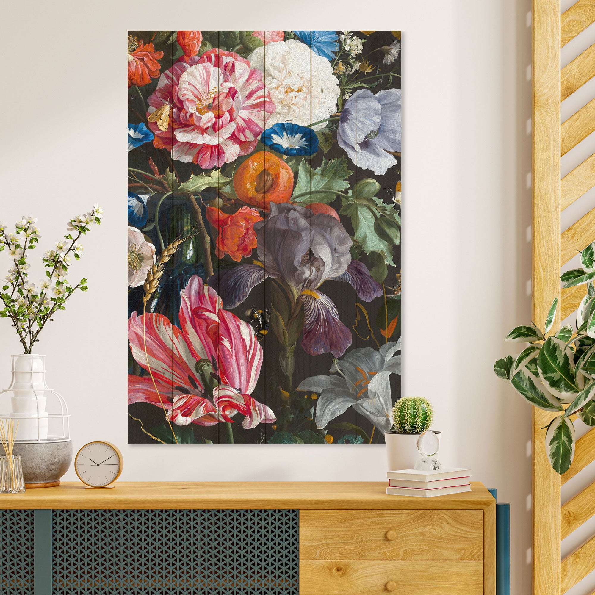 Bild Wood Flower Painting-60x90 cm