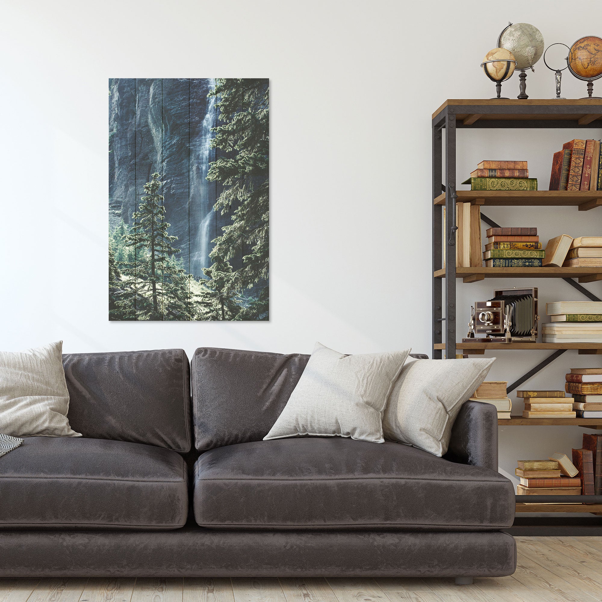 Obraz Wood Forest Waterfall-40x60 cm