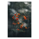 Obraz Wood Little Orange Flowers-40x60 cm