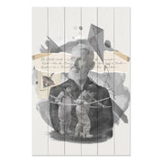 Obraz Wood Old Man and Little Kids-60x90 cm
