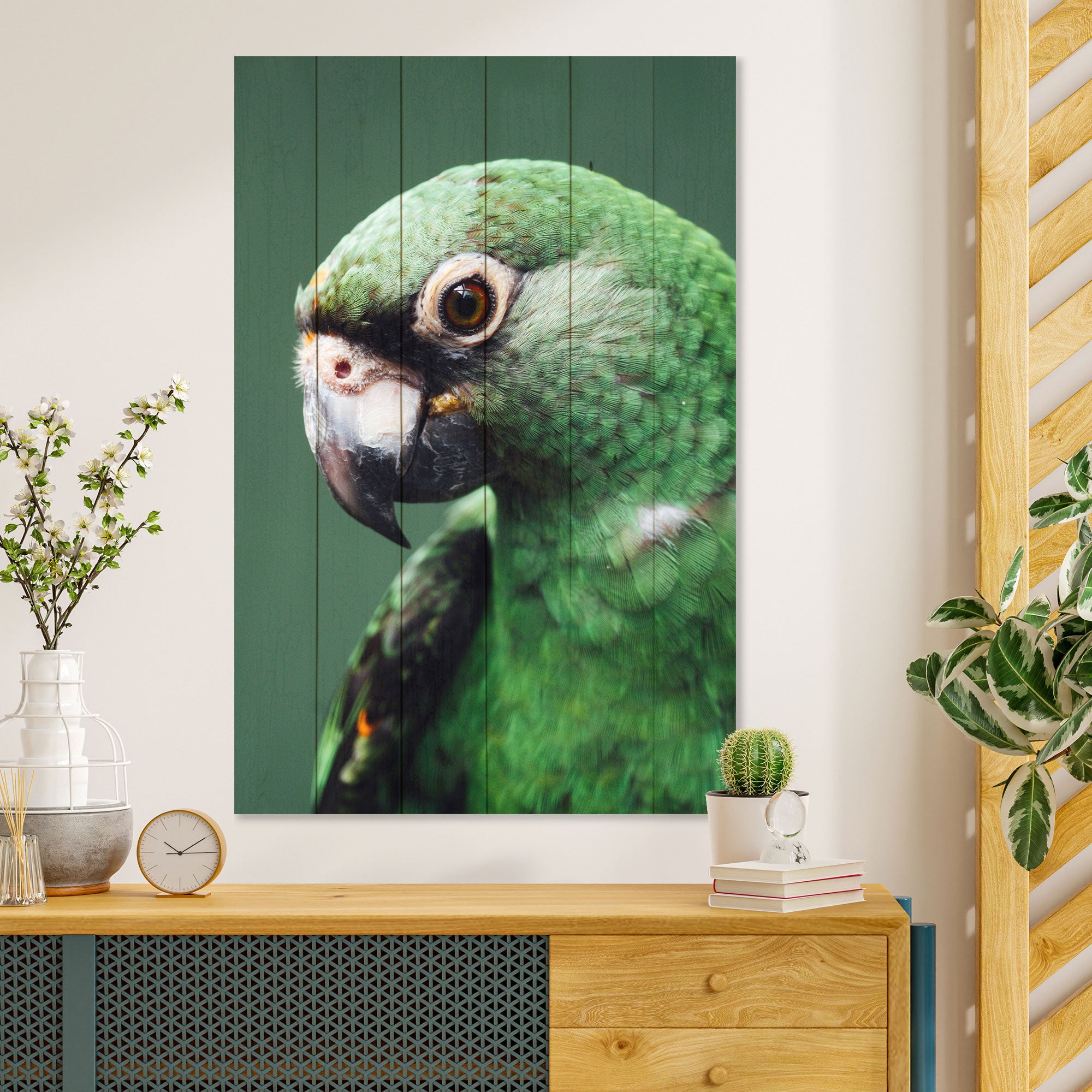 Obraz Wood Parrot-40x60 cm