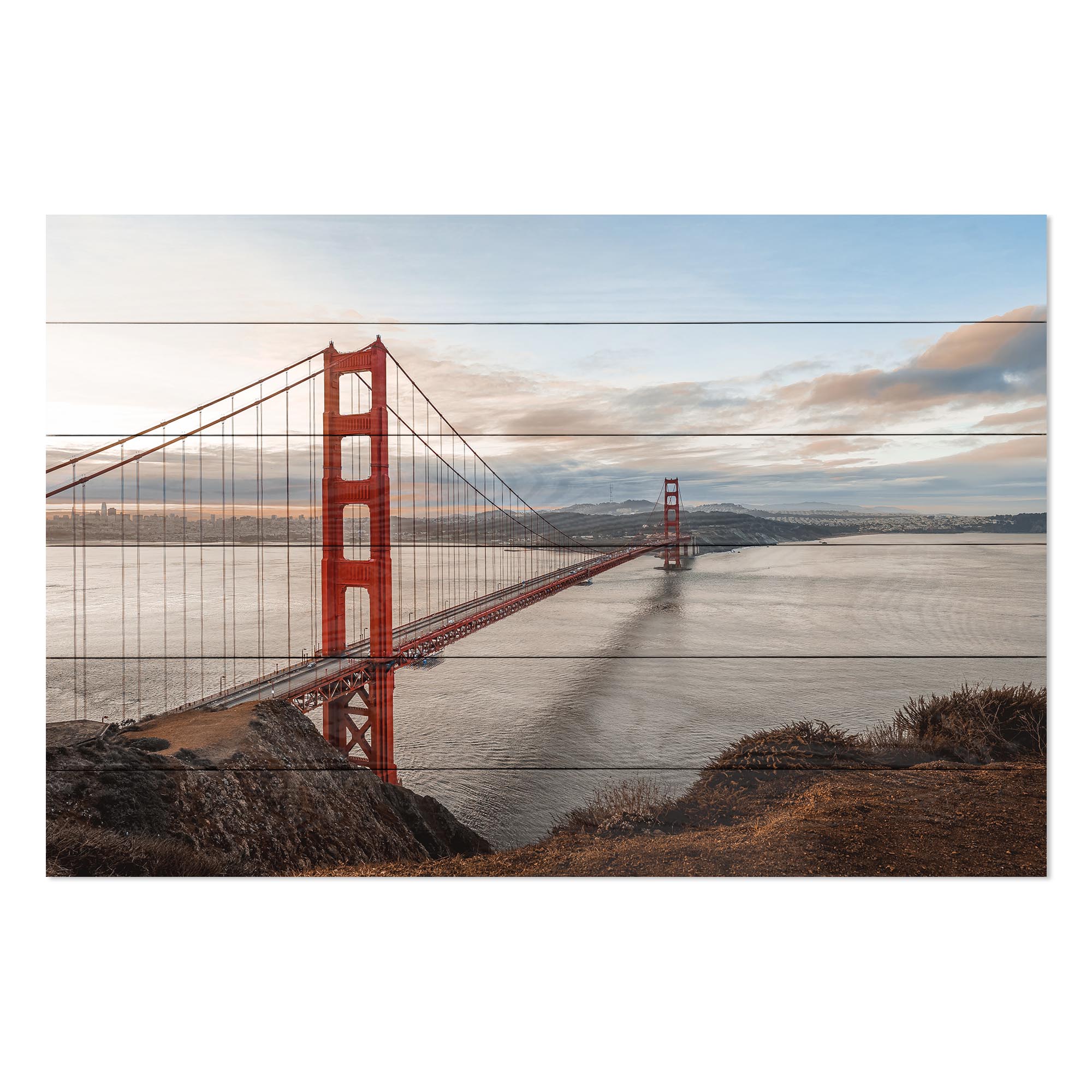 Obraz Wood Golden Gate Bridge