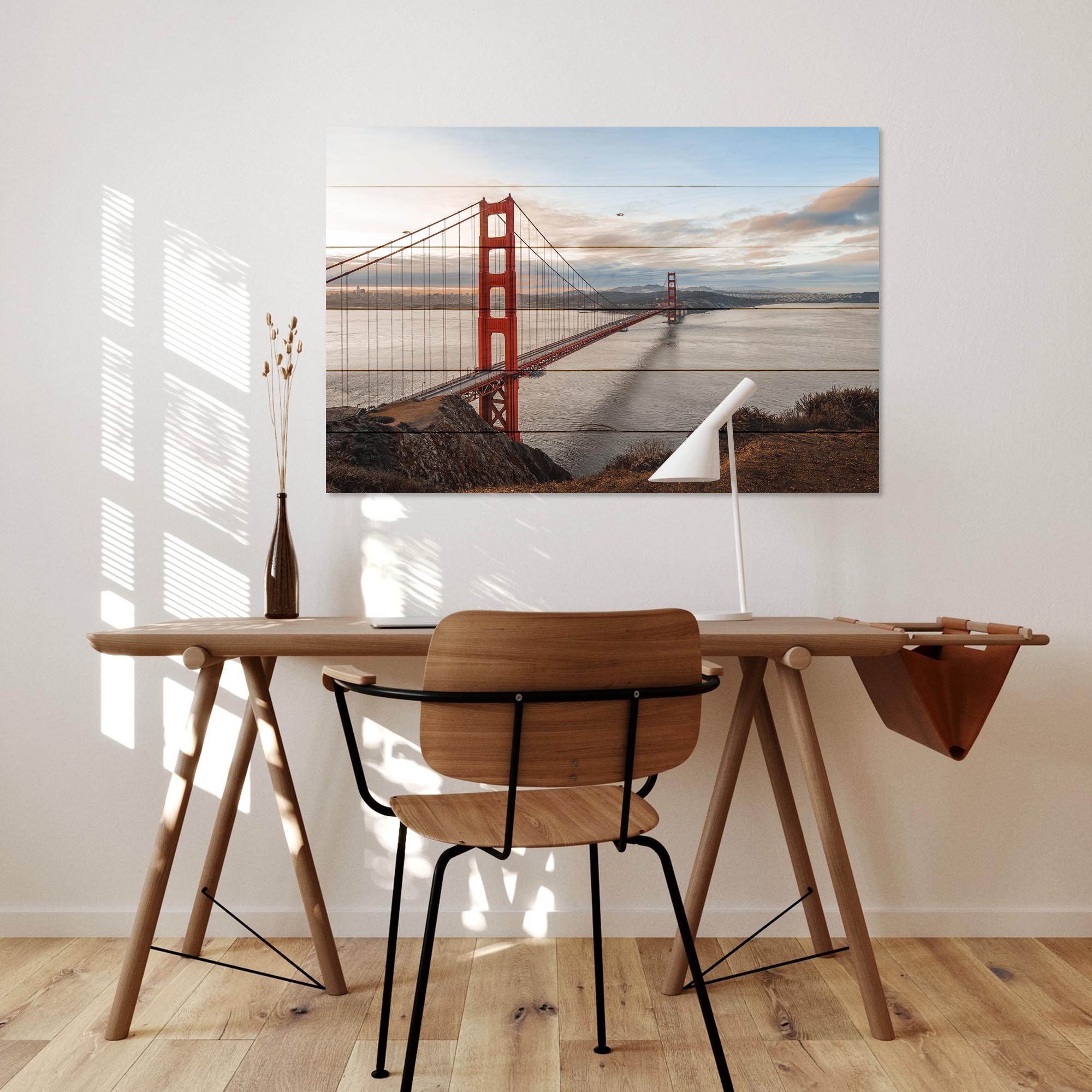 Obraz Wood Golden Gate Bridge
