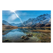 Obraz Dřevo Křišťálově čisté jezero-60x90 cm