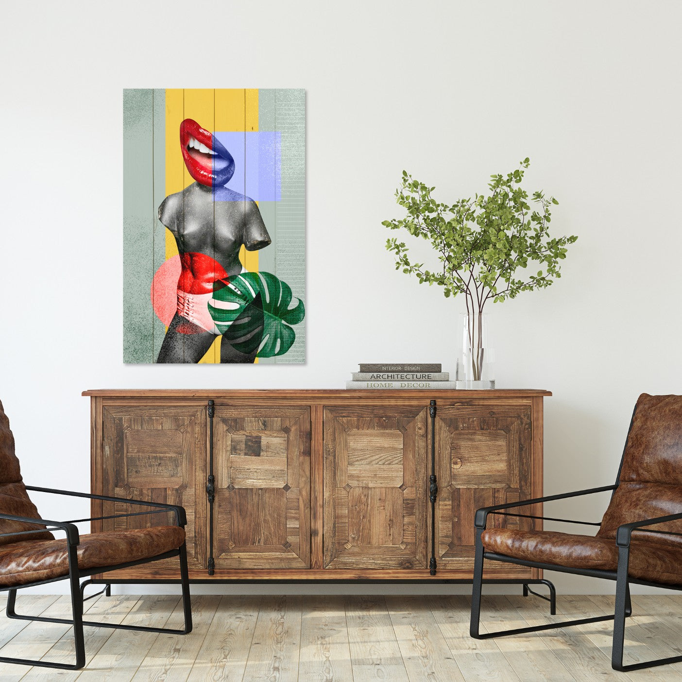 Obraz Wood Colorful Vintage Collage Design-20x30 cm
