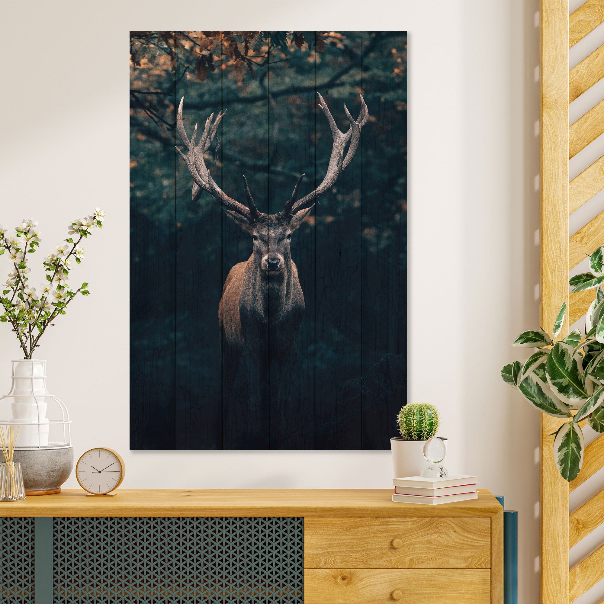 Obraz Wood Deer-30x30 cm