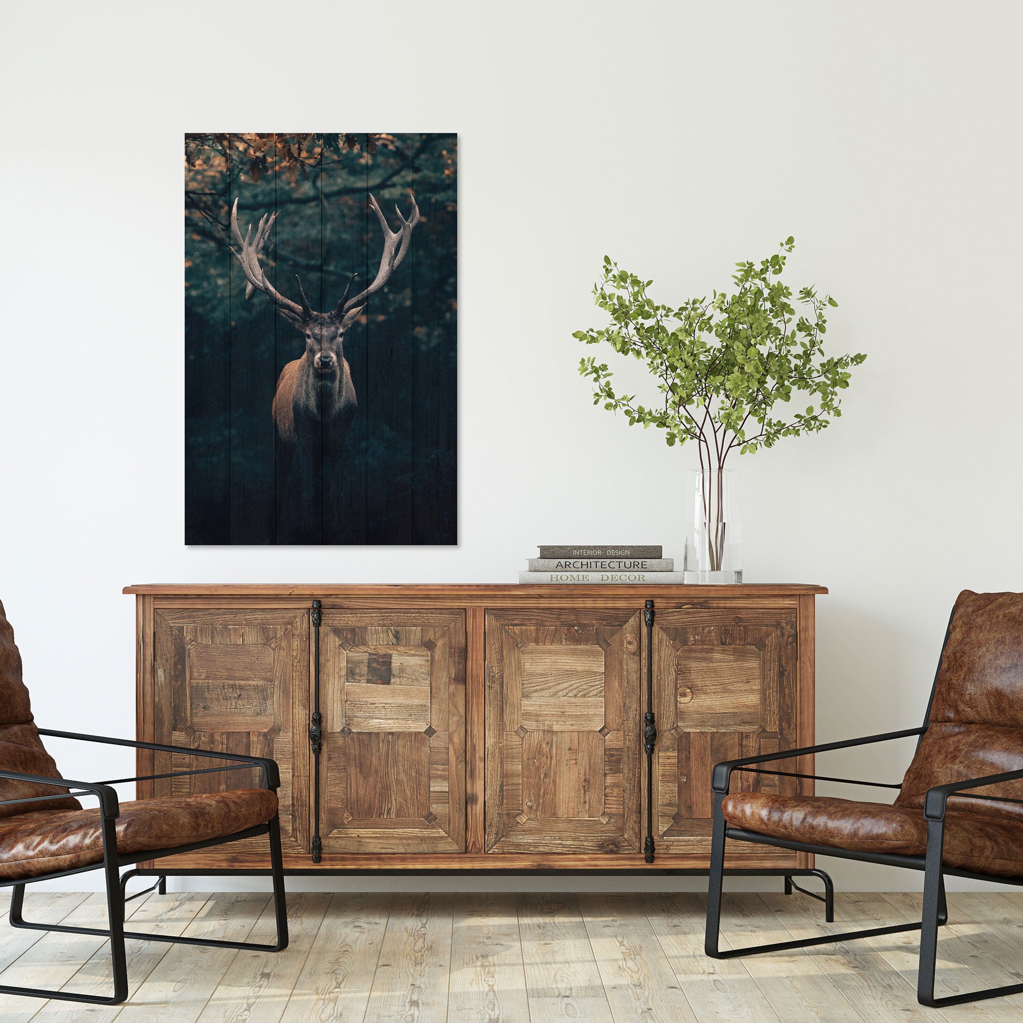 Obraz Wood Deer-30x40 cm