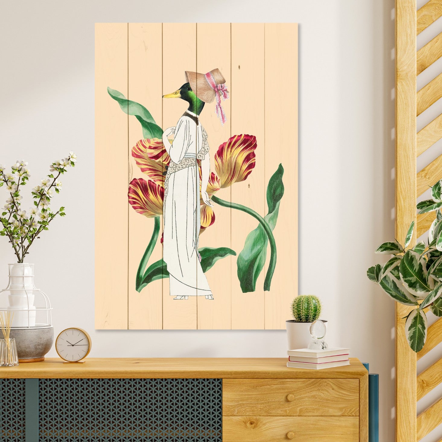 Obraz Wood Exclusive Duck-50x70 cm