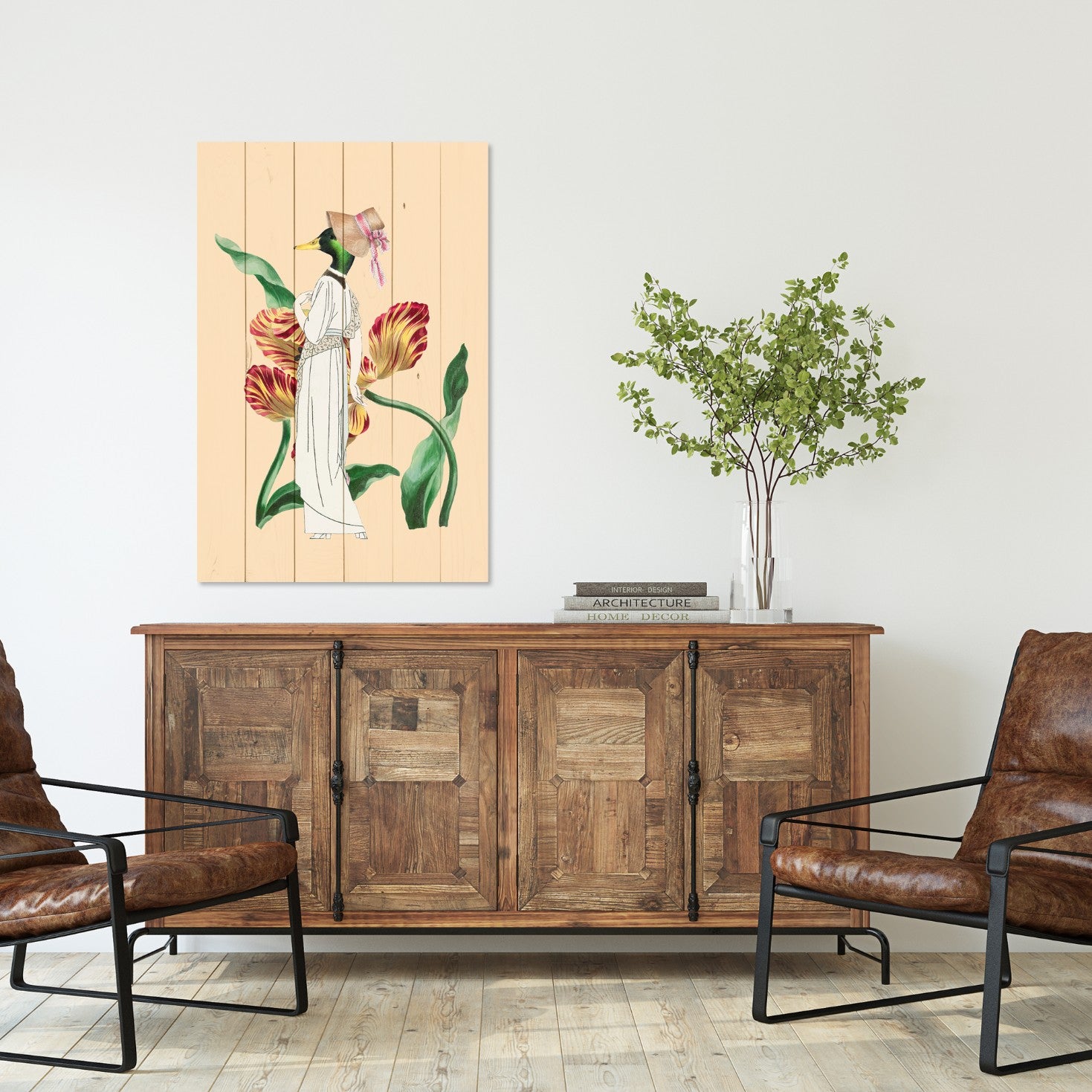 Obraz Wood Exclusive Duck-50x70 cm