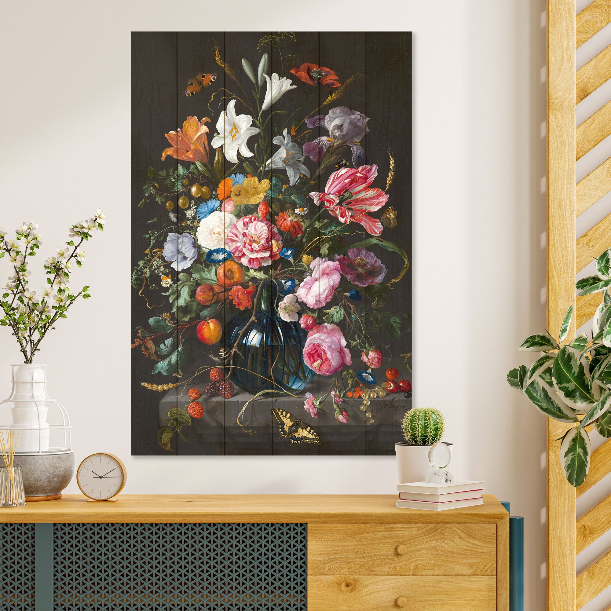 Obraz Wood Colorful Bouquet-30x40 cm