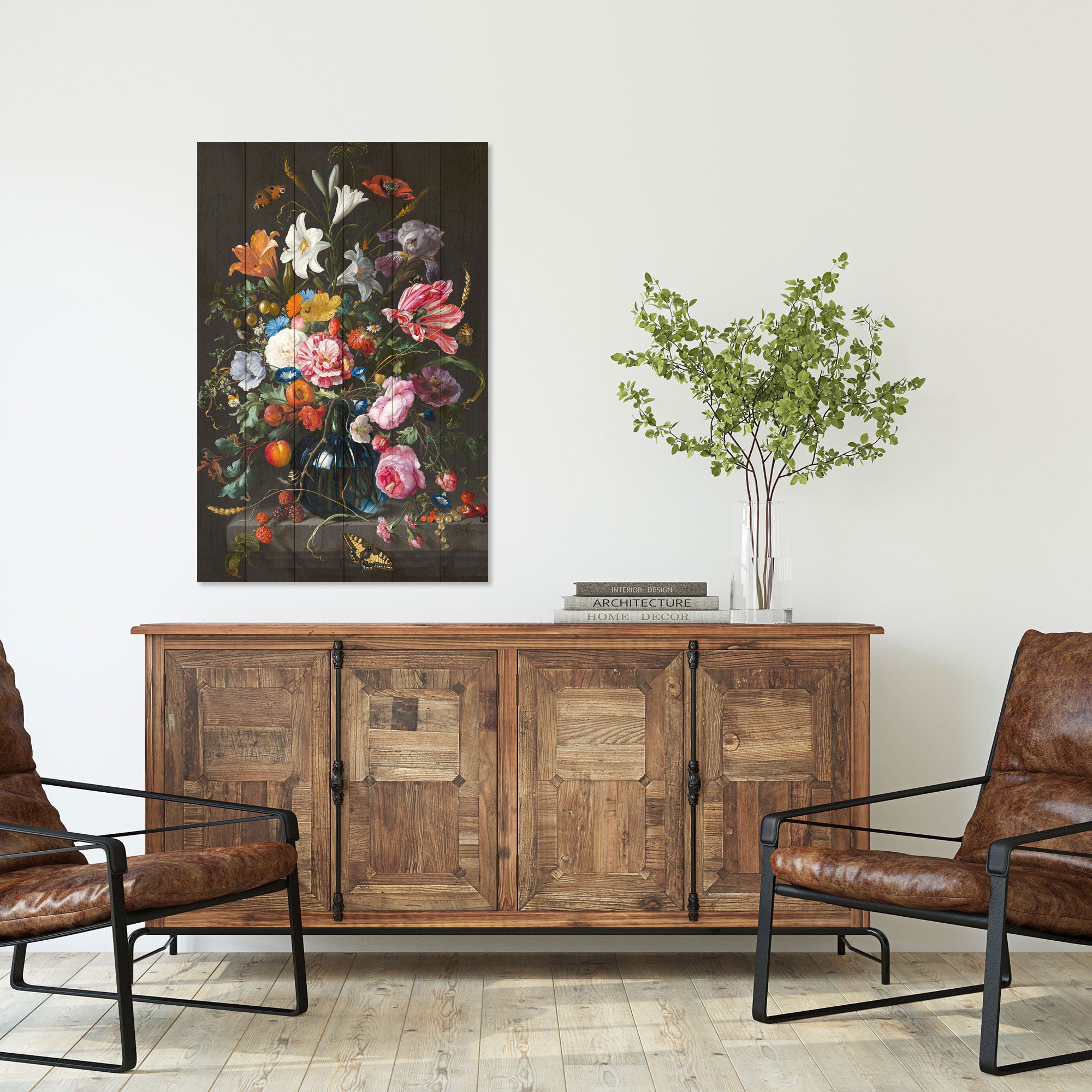Obraz Wood Colorful Bouquet-20x30 cm