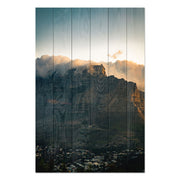 Obraz Wood Illuminated City-60x90 cm