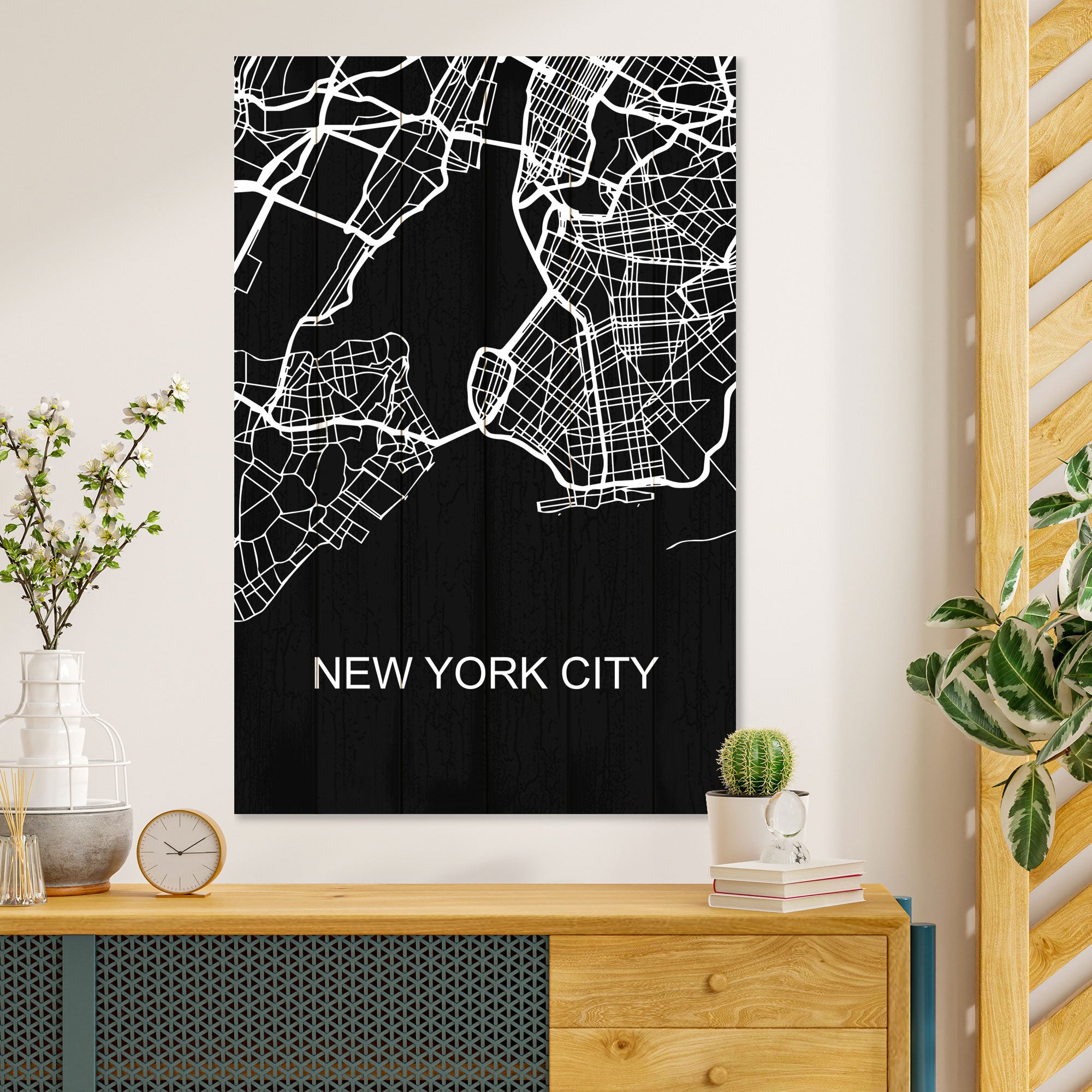 Obraz Wood New York City-40x60 cm