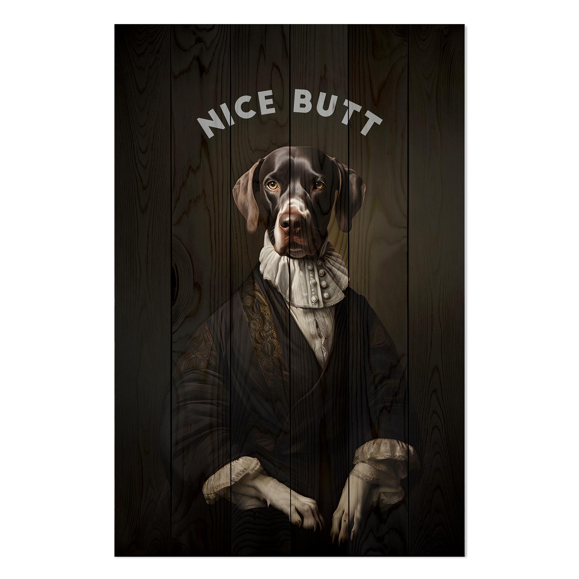 Wood Picture Nice Butt-30x30 cm