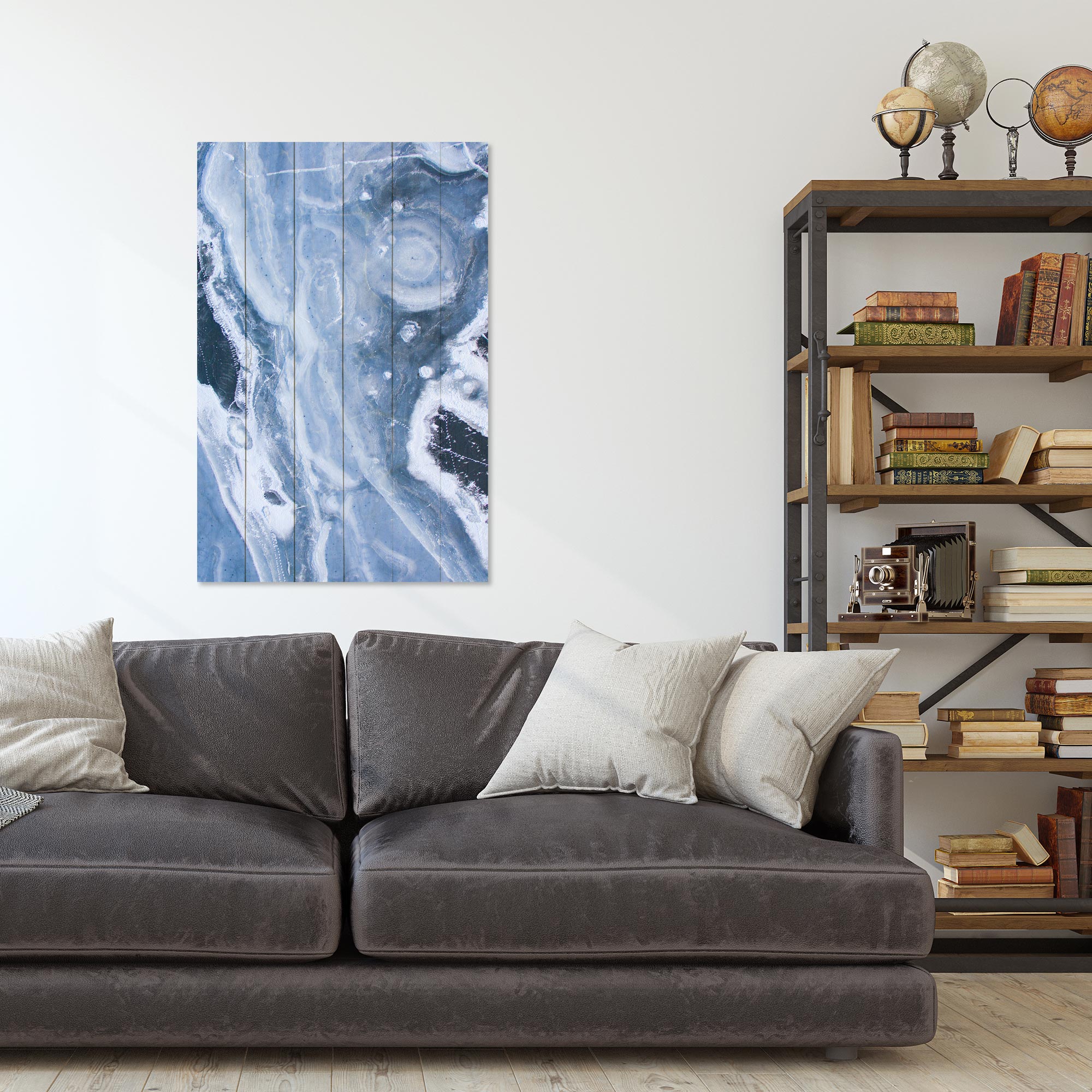 Obraz Wood Blue Abstraction-30x30 cm