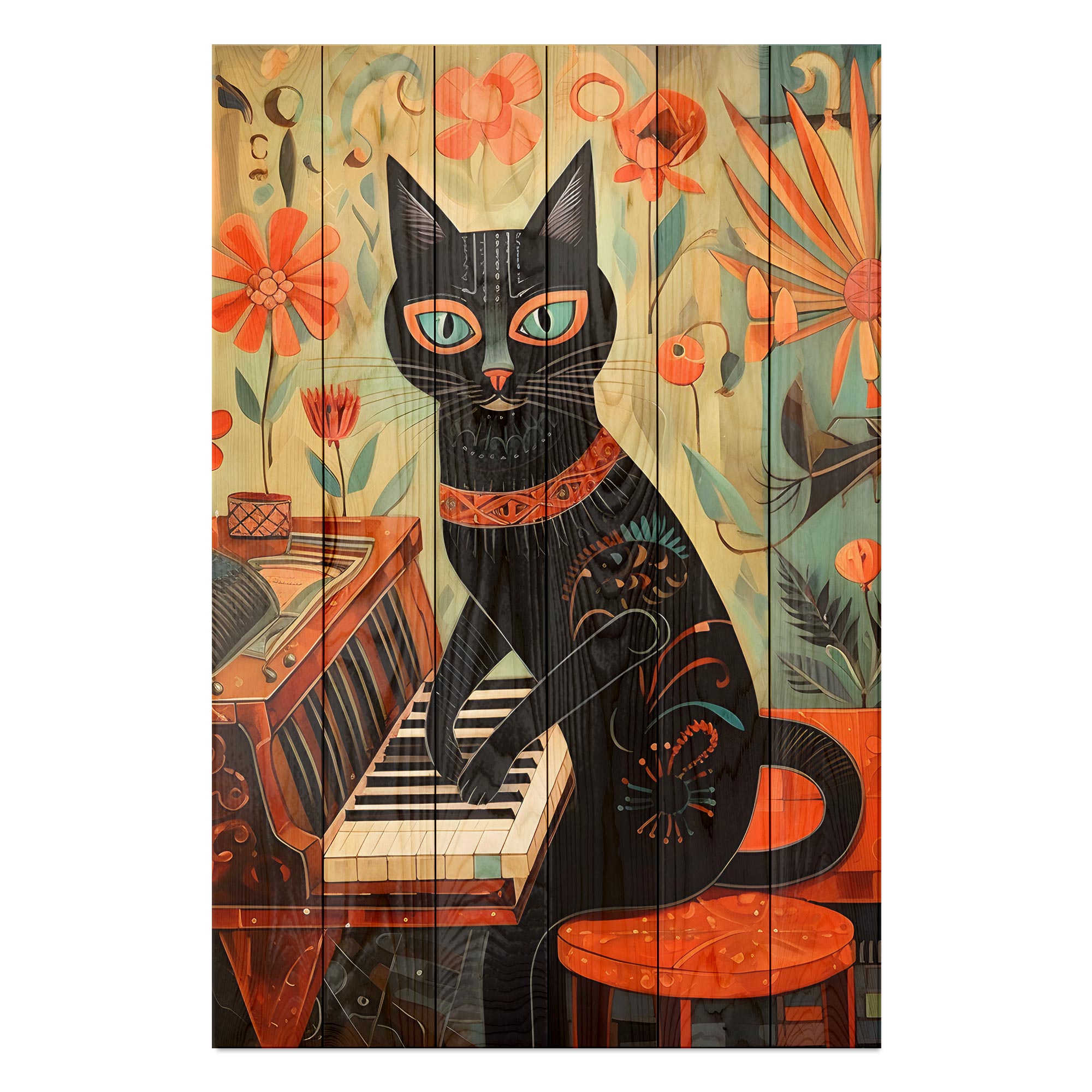 Bild Wood Lass mich an deinen Nerven spielen-40x60 cm