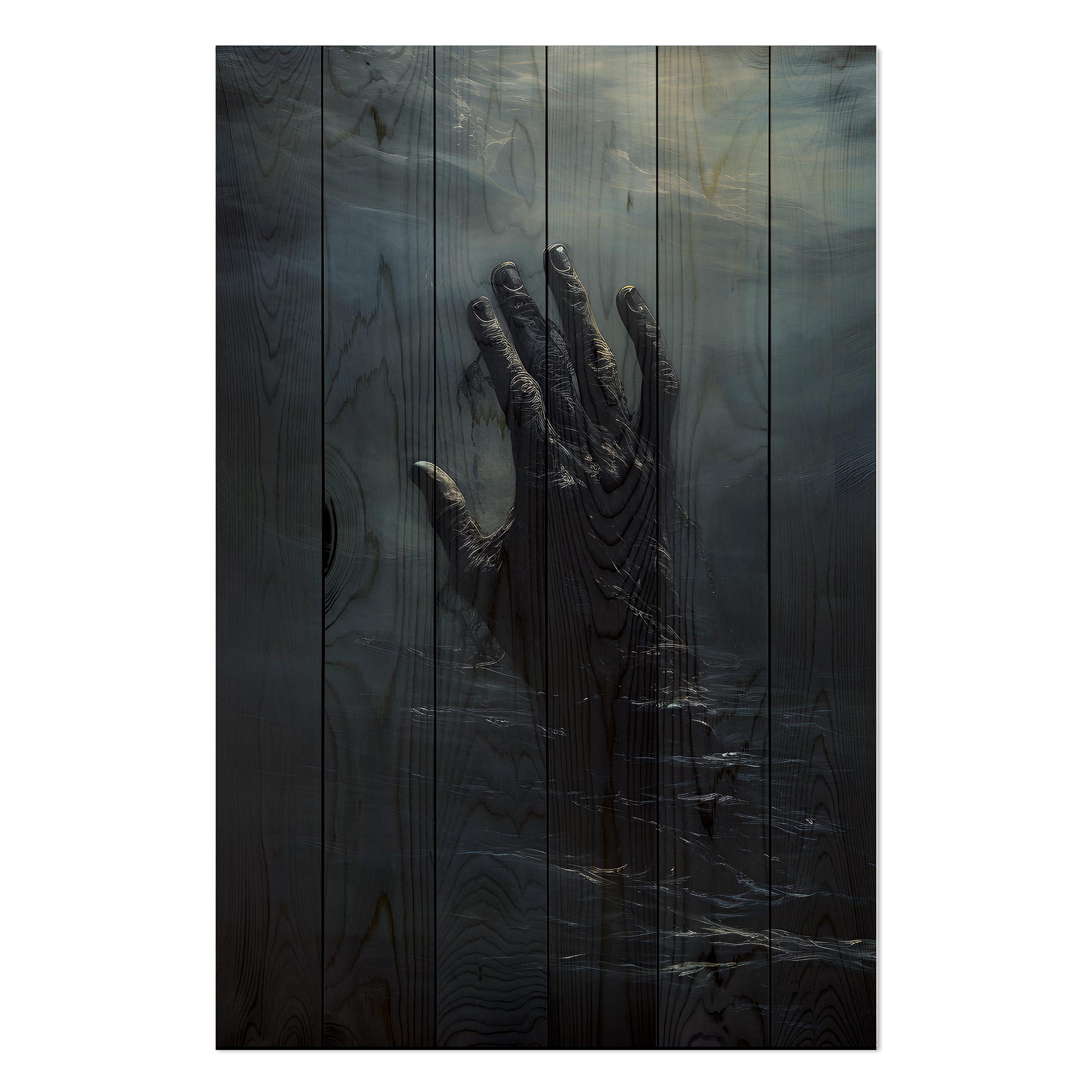 Obraz Wood Hand Dark Water-20x30 cm