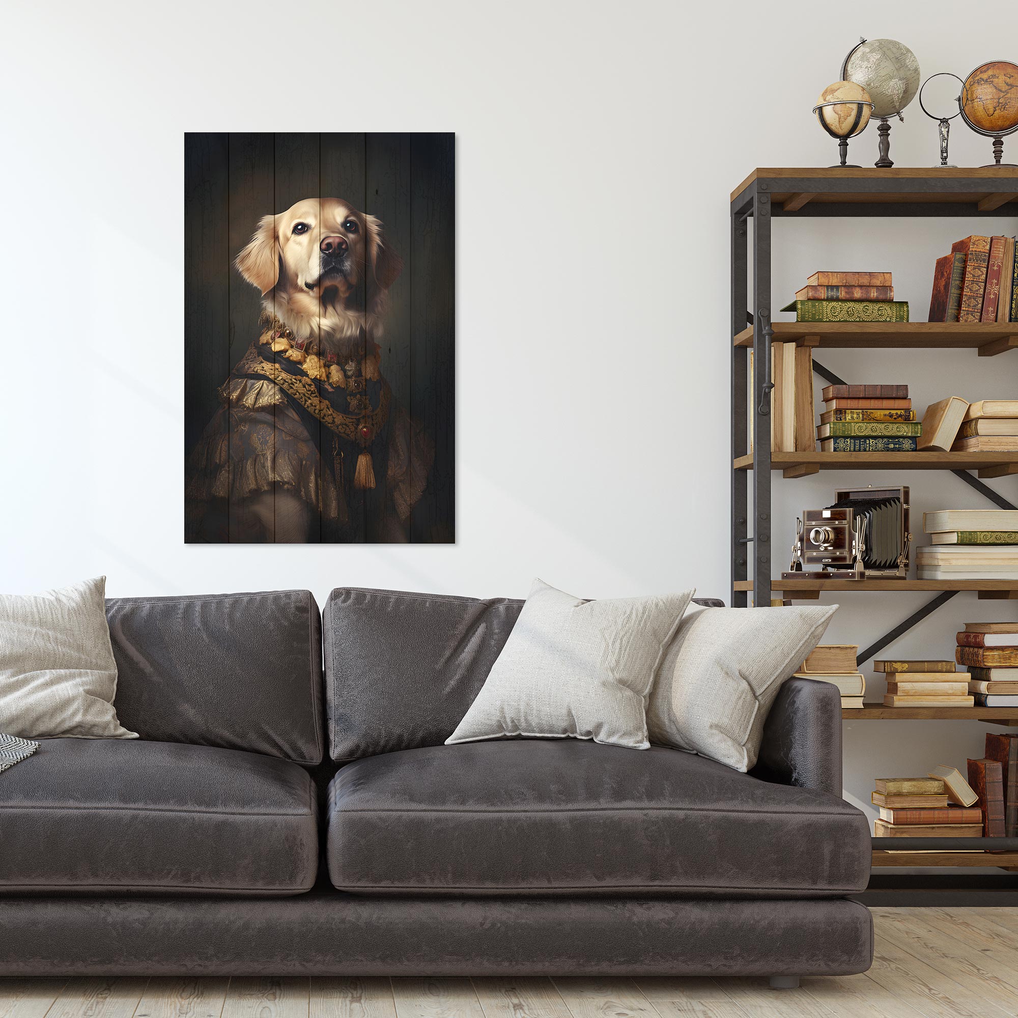 Obraz Wood Golden Retriver-20x30 cm