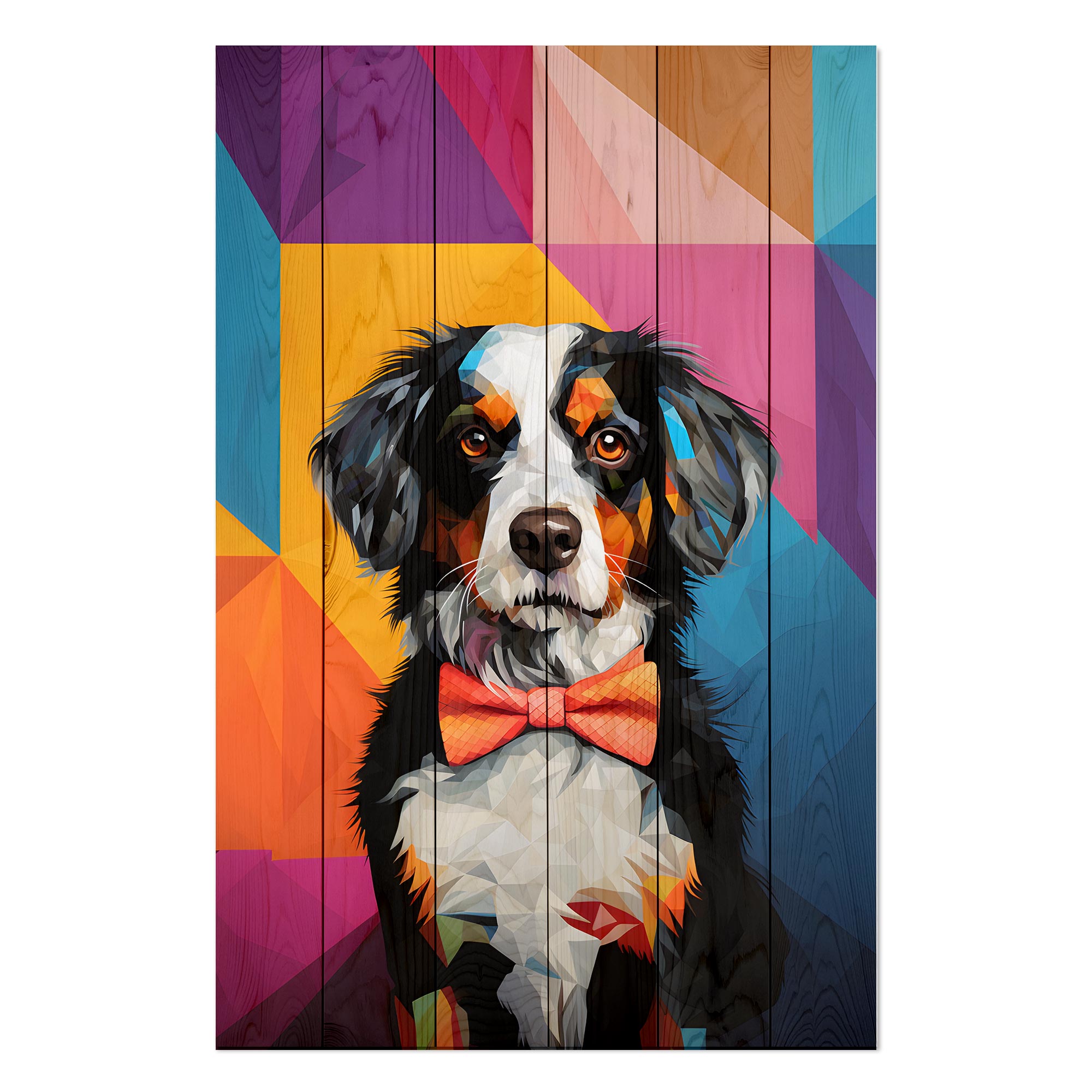 Obraz Wood Dog Mosaic