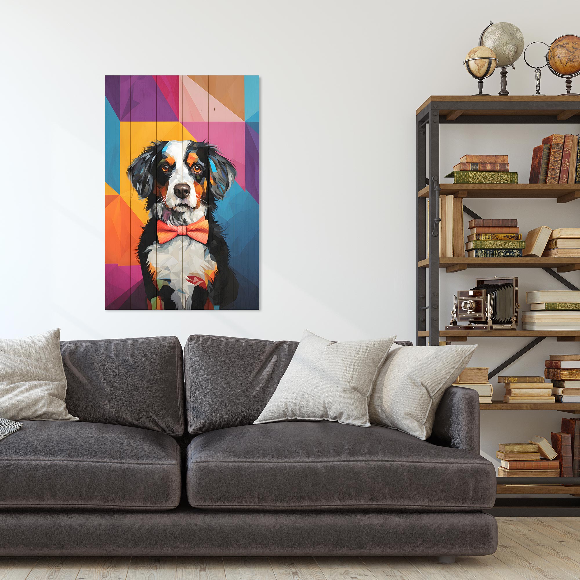Obraz Wood Dog Mosaic