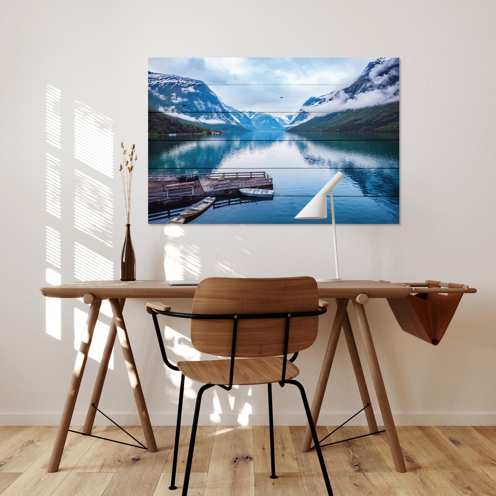 Obraz Wood Oslo Krásne nórske jazero-30x40 cm