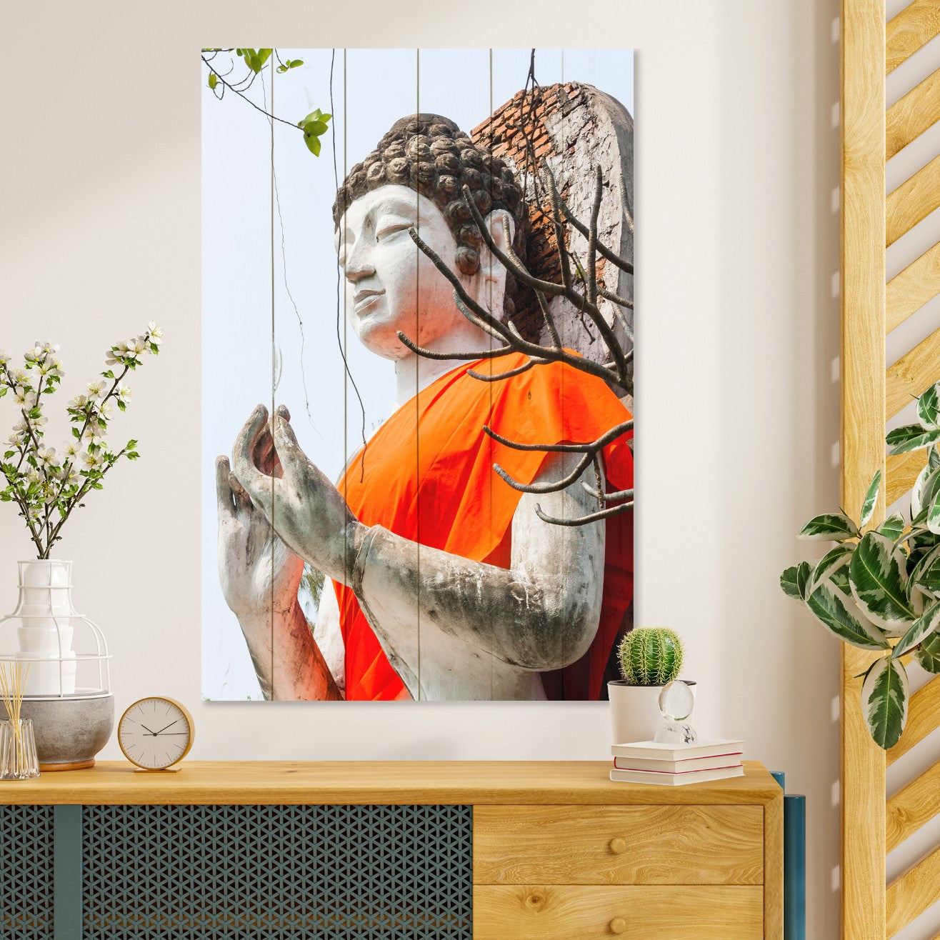 Obraz Wood Buddha Statue-40x60 cm