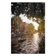 Obraz Wood Canal Boat Cruise-30x30 cm
