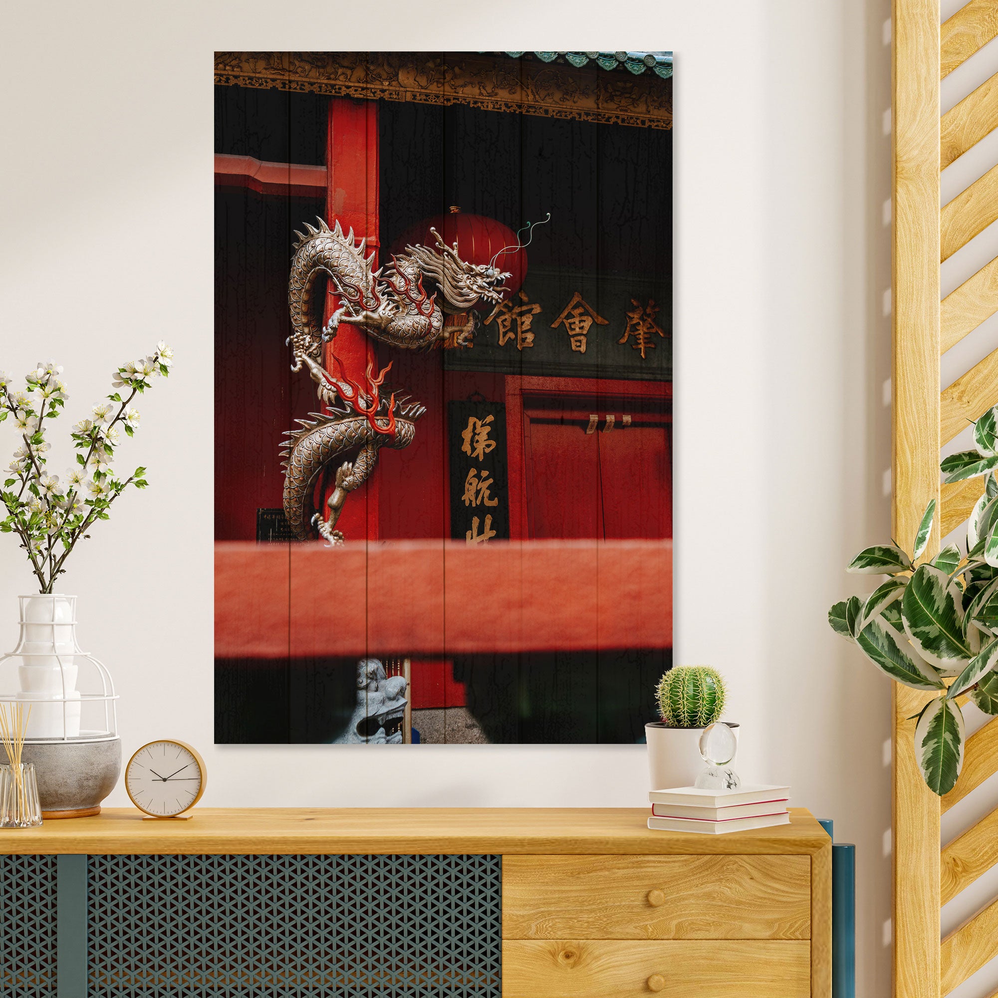 Wood Picture China Dragon-20x30 cm