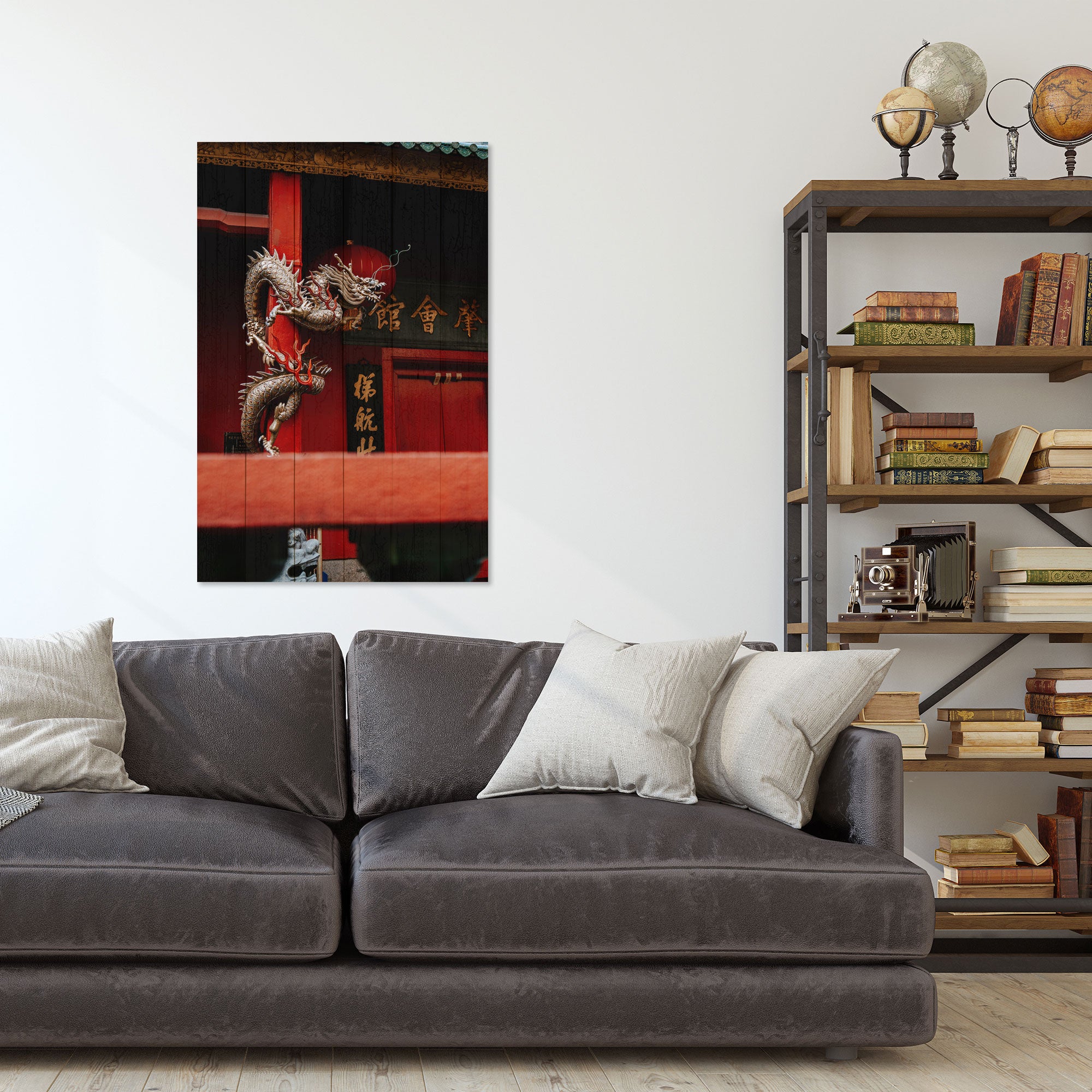 Wood Picture China Dragon-20x30 cm