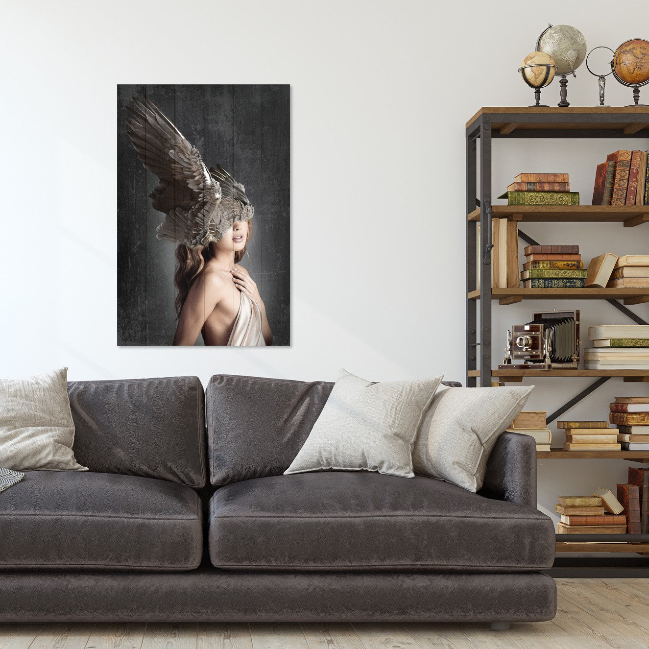 Obraz Wood Brown Wings on the Head-40x60 cm