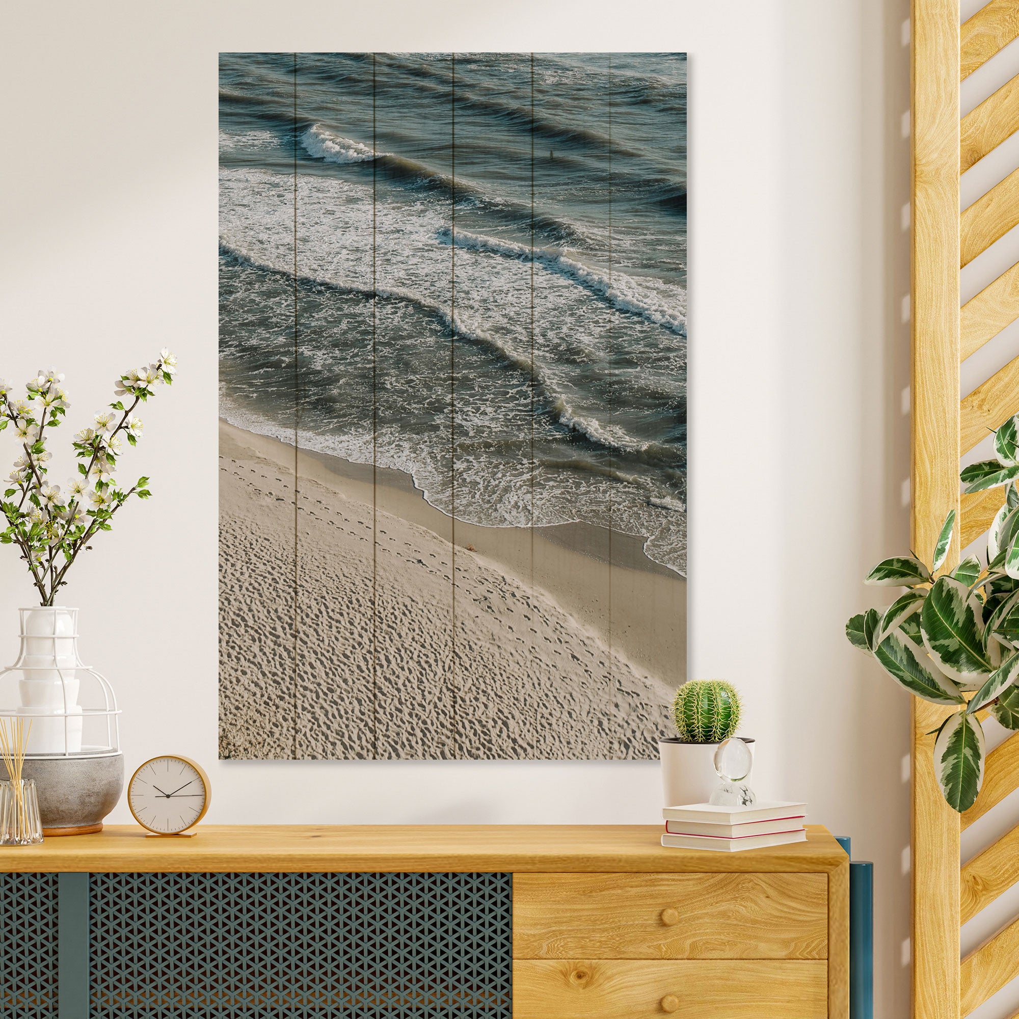 Obraz Wood Calm Beach-40x60 cm